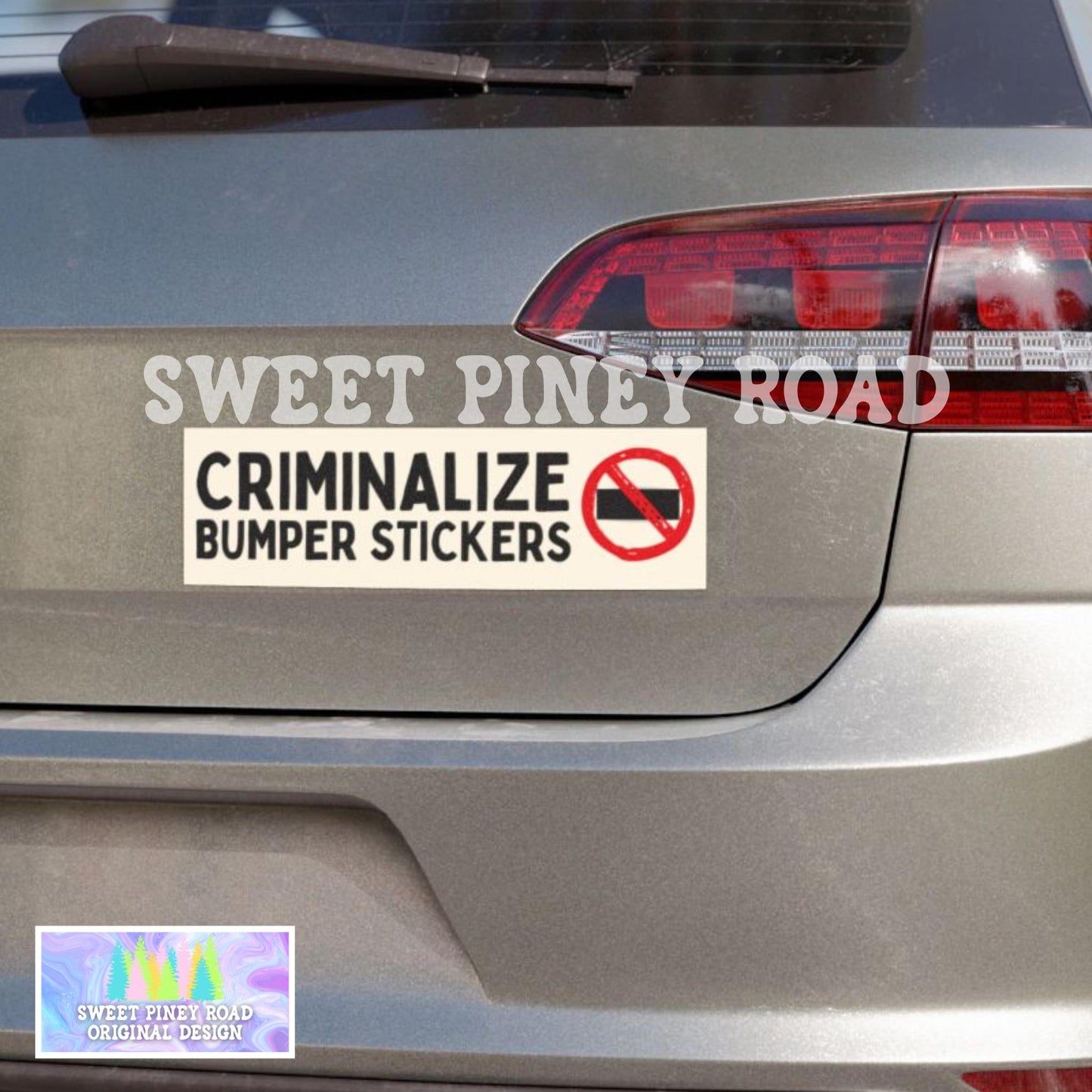 Criminalize Bumper Stickers Car Magnet, Funny Stickers For Vehicle, Unhinged Weird Gag Gift For Friend, Gen Z Meme Humor Hilarious Sarcastic