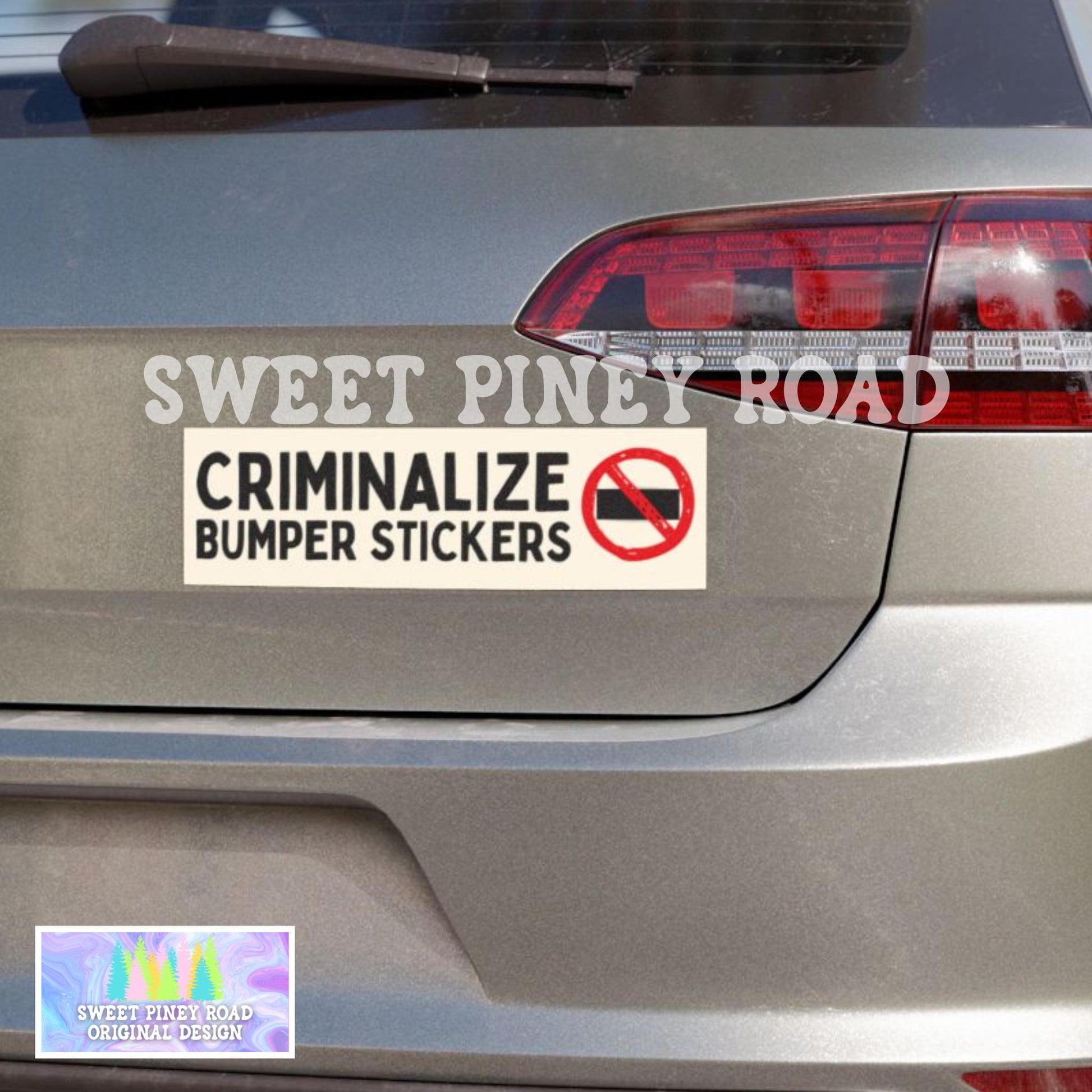 Criminalize Bumper Stickers Car Magnet, Funny Stickers For Vehicle, Unhinged Weird Gag Gift For Friend, Gen Z Meme Humor Hilarious Sarcastic