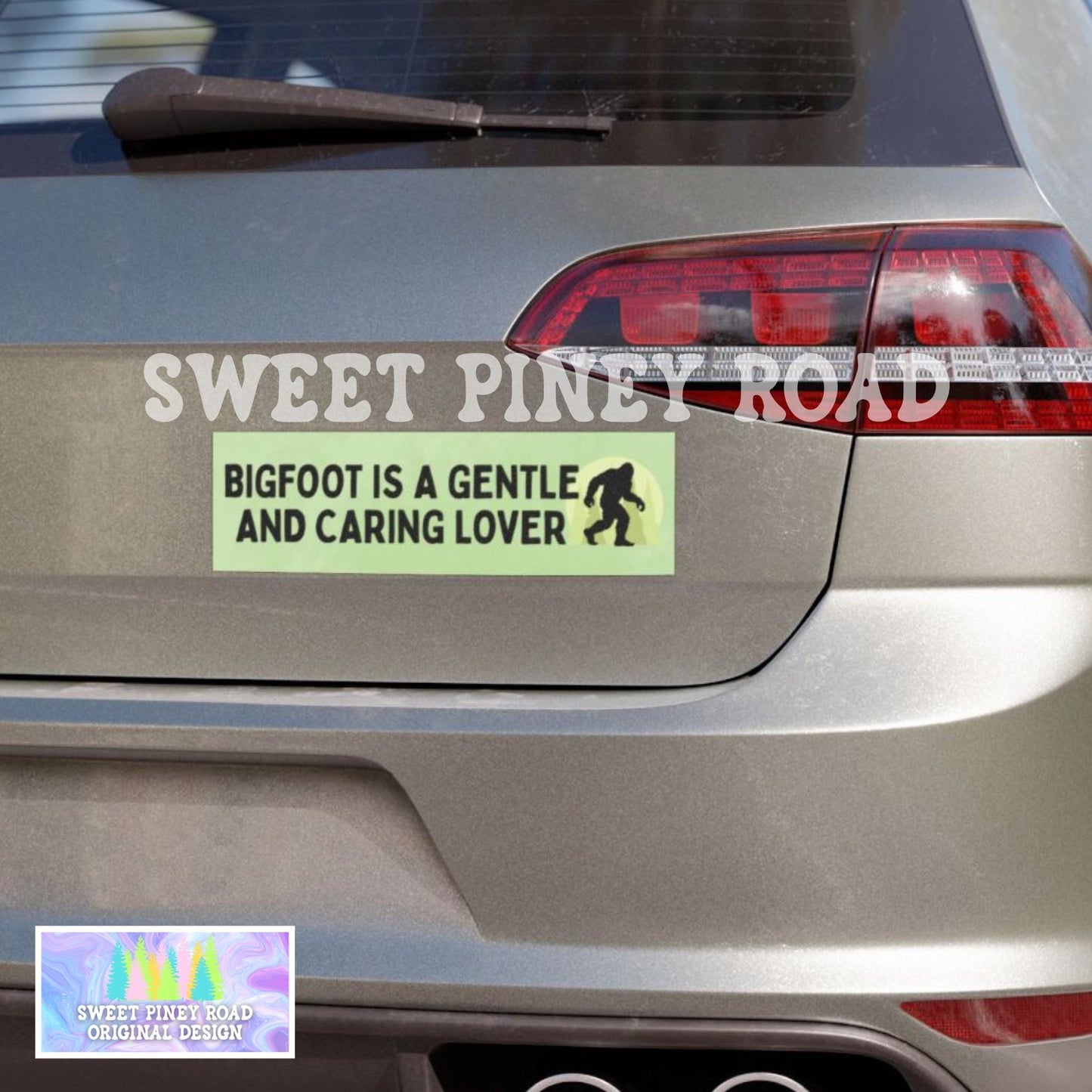 Bigfoot Is A Gentle And Caring Lover Car Magnet, Funny Bumper Sticker, Hilarious Gen Z Meme Humor, Unhinged Weird Gift Idea, Weirdcore Gifts