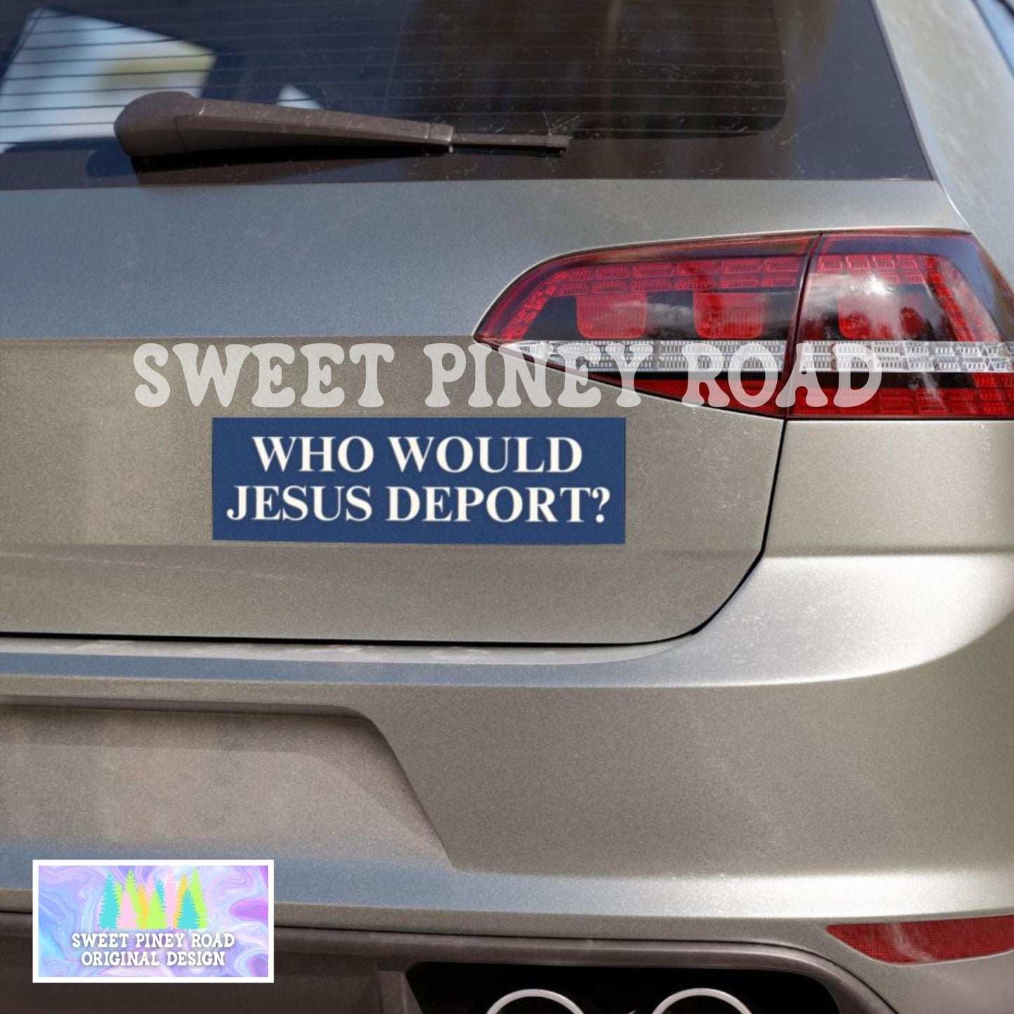 Who Would Jesus Deport Car Magnet, Anti Trump Bumper Sticker, Chinga La Migra Decal, Eat The Rich, Democrat Gift, Protest ICE Rally Leftist