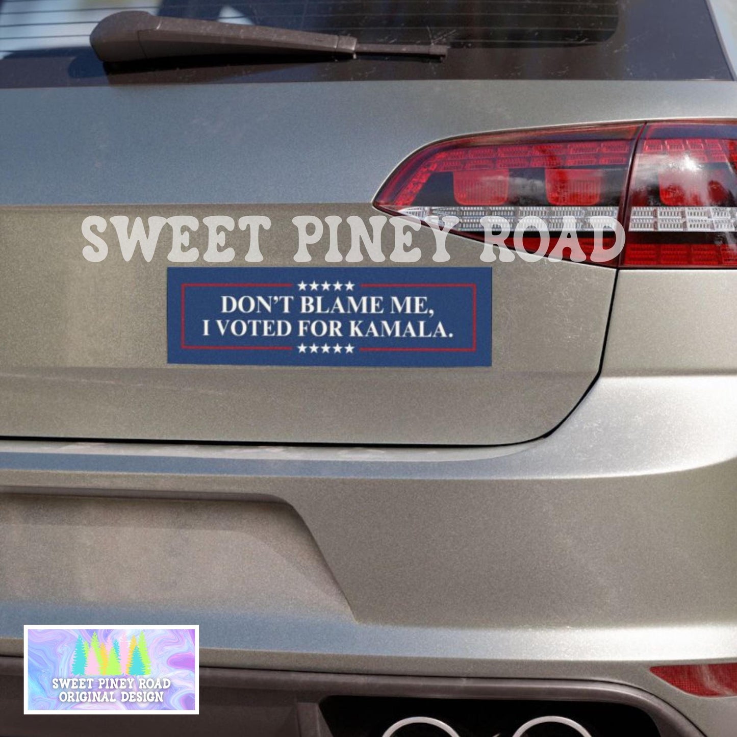 Don't Blame Me I Voted For Kamala Harris Car Magnet, Funny Liberal Bumper Sticker, Gift For Democrat, Eat The Rich Decal, Anti Trump Gifts