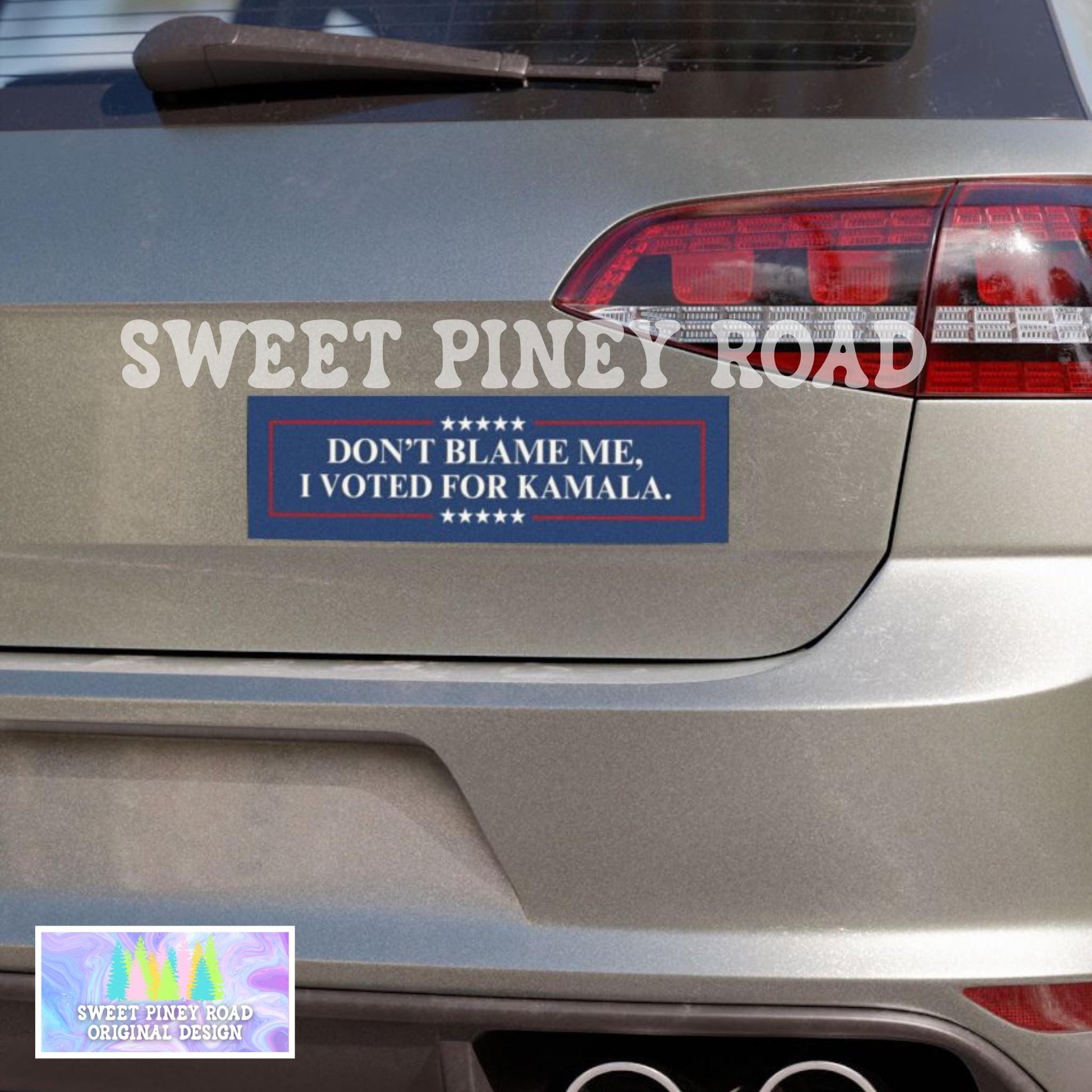Don't Blame Me I Voted For Kamala Harris Car Magnet, Funny Liberal Bumper Sticker, Gift For Democrat, Eat The Rich Decal, Anti Trump Gifts