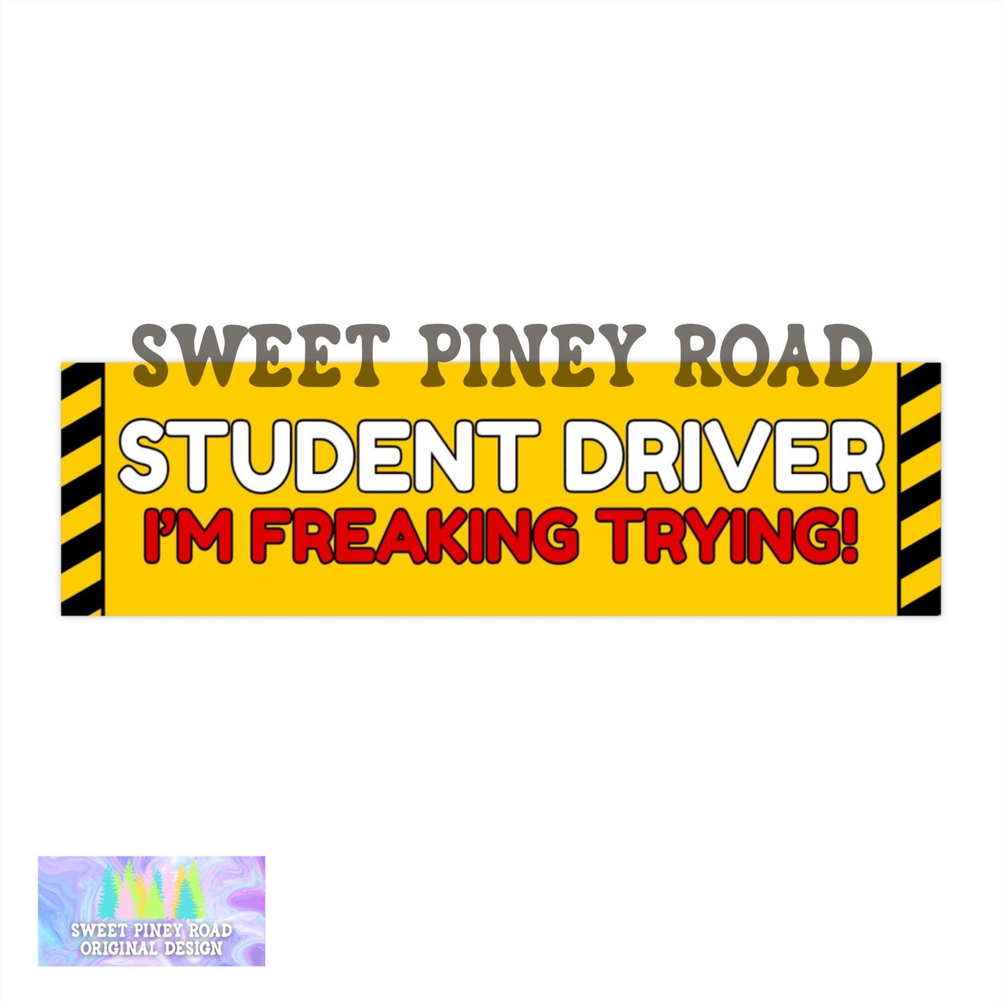 Student Driver I’m Freaking Trying Car Magnet, Funny Bumper Sticker For New Driver, Sarcastic Stickers For Learning How To Drive, Highschool