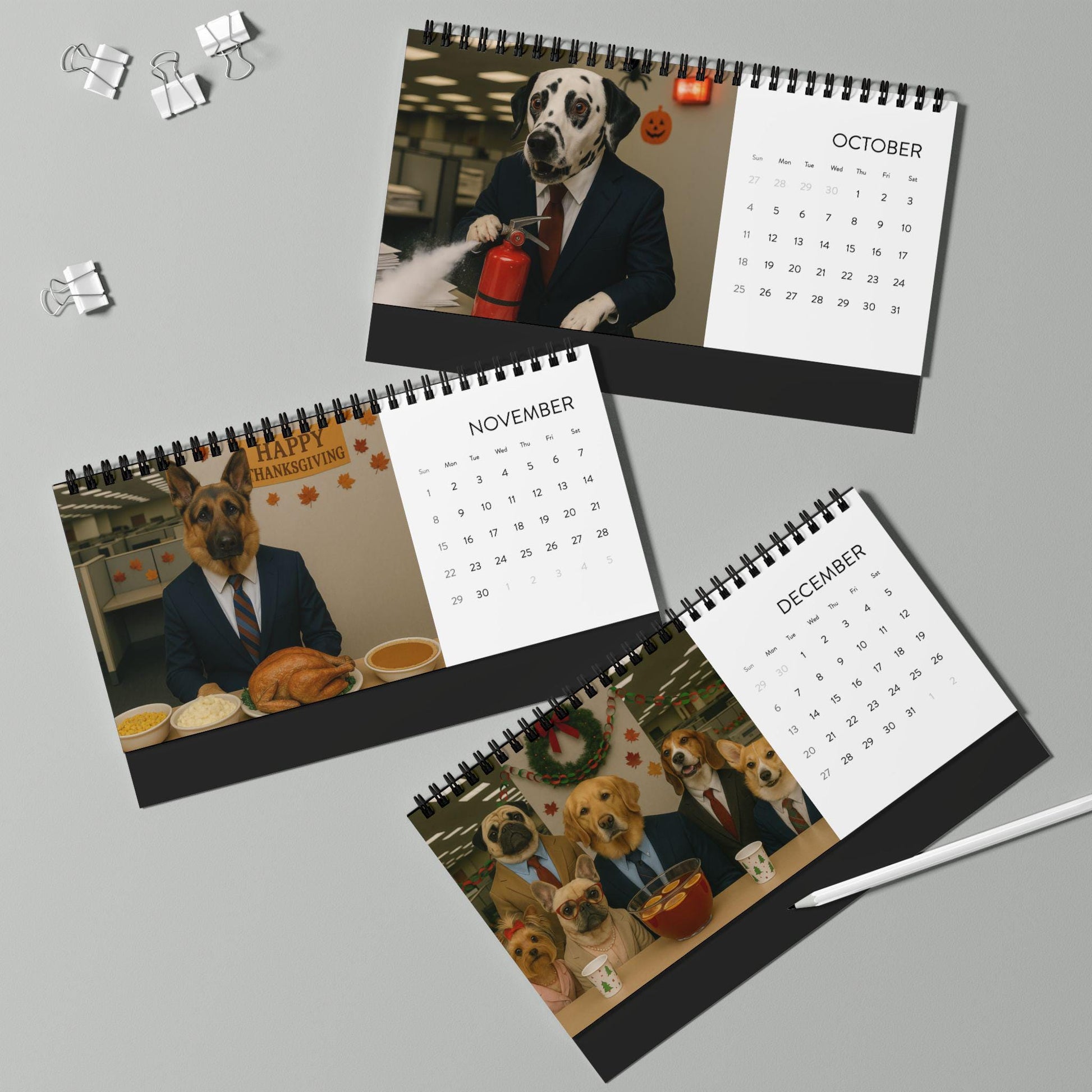 Corporate Dogs 2026 Desk Calendar, Hilarious Puppy Lover Calendar, Dog Owner Gag Gifts, Funny Gift Ideas, Desktop Office Table Decor Mini