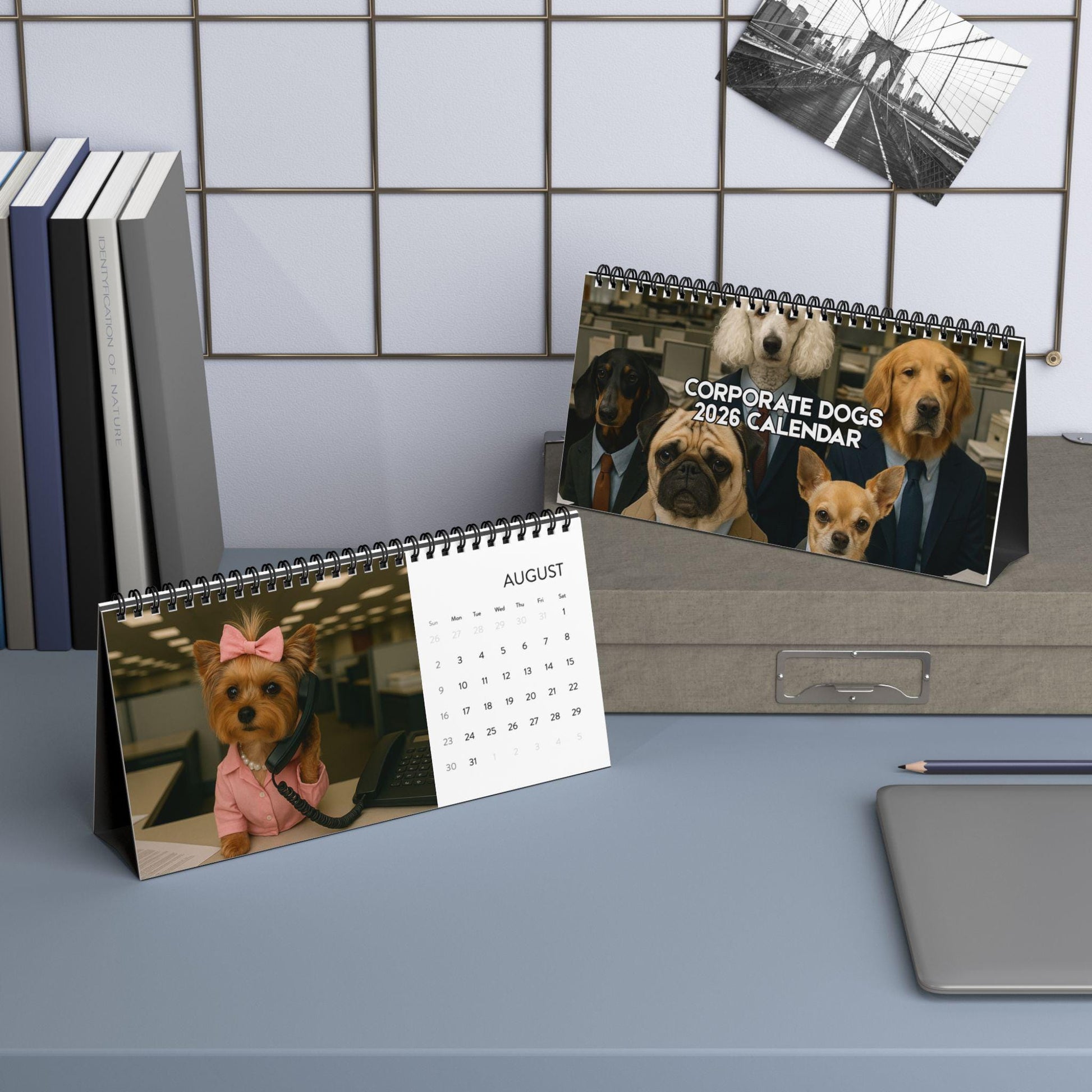 Corporate Dogs 2026 Desk Calendar, Hilarious Puppy Lover Calendar, Dog Owner Gag Gifts, Funny Gift Ideas, Desktop Office Table Decor Mini