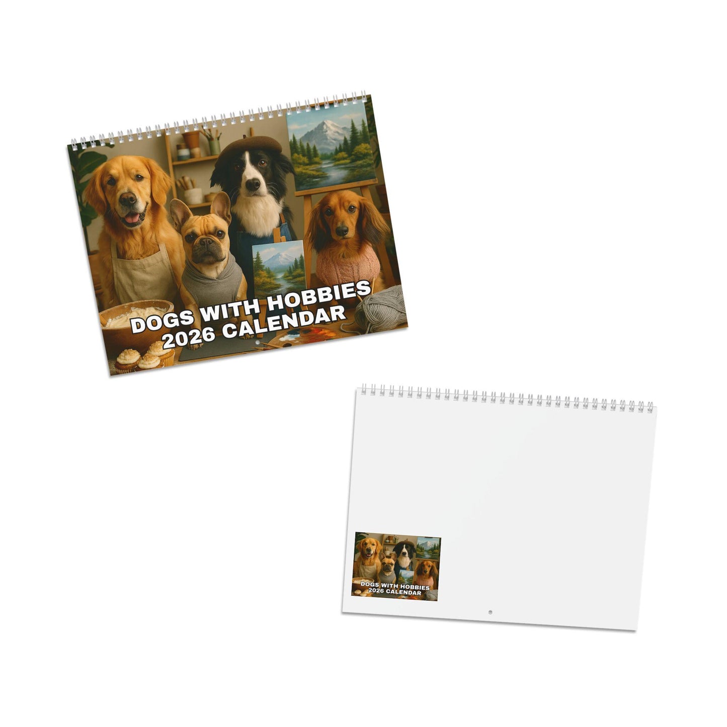 Dogs With Hobbies 2026 Calendar, Office Wall Calendar For Dog Lover, Funny Doggy Gag Gift, Calendar For Coworker Manager, Hilarious Idea