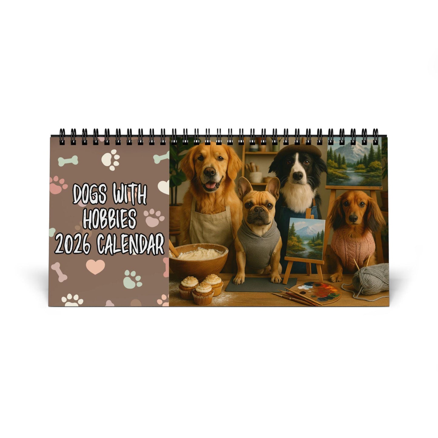 Dogs With Hobbies 2026 Desk Calendar, Office Calendar For Dog Lover, Funny Doggy Gag Gift, Calendar For Coworker Manager, Hilarious Idea
