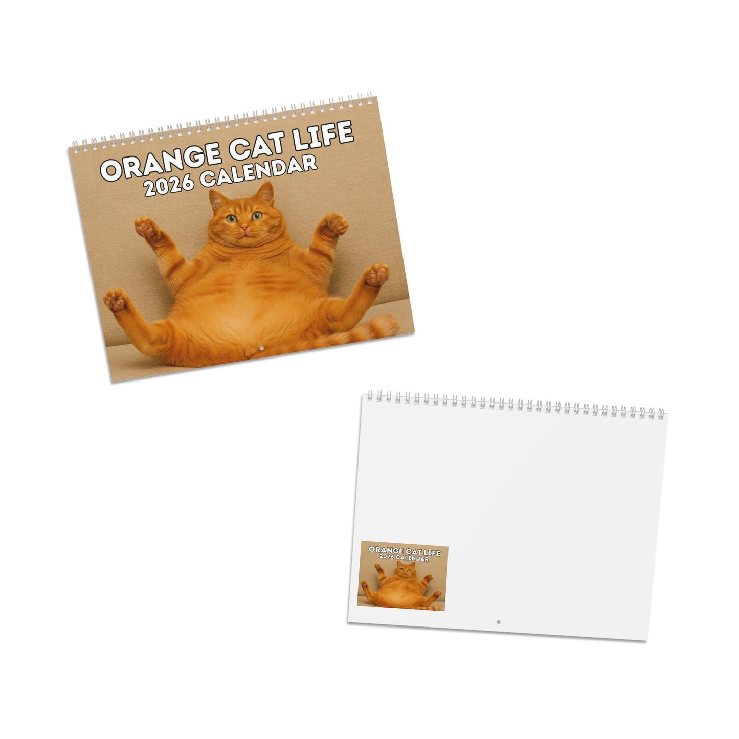 Orange Cat 2026 Wall Calendar, Funny Cat Mom Gift, Hilarious Witty Kitty Calendar, Christmas Gift, Unhinged Adult Humor, Kitten Lover Decor