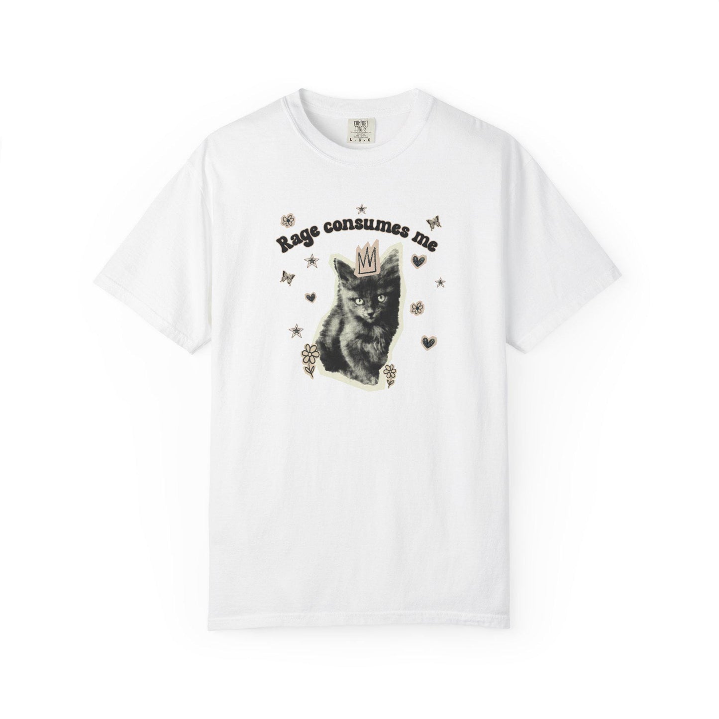 Rage Consumes Me Funny Cat Tshirt, Comfort Colors, Kitten Shirt, Vintage Tee, Adult Humor, Meme Shirt, Gift For Her, Gag Gift, Sarcasm, Cute
