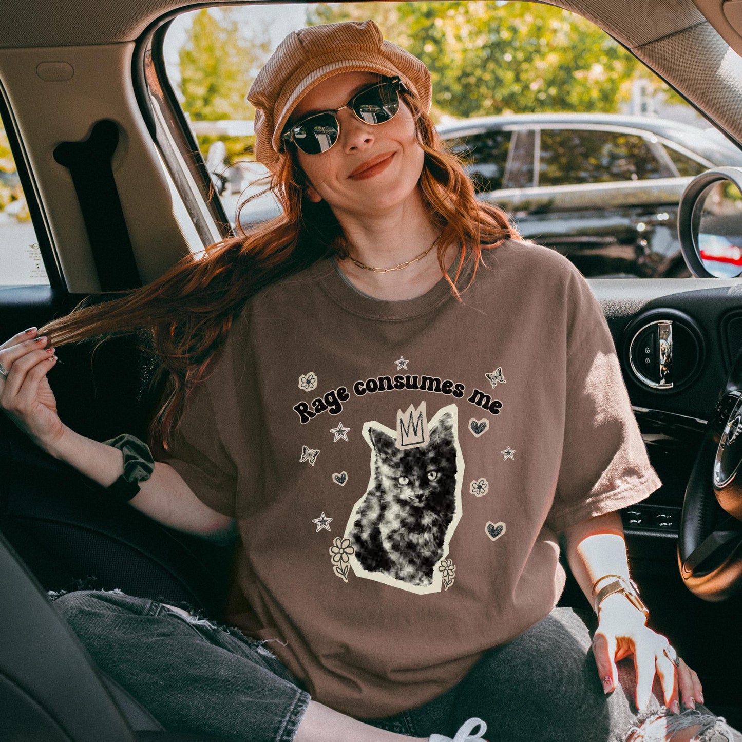 Rage Consumes Me Funny Cat Tshirt, Comfort Colors, Kitten Shirt, Vintage Tee, Adult Humor, Meme Shirt, Gift For Her, Gag Gift, Sarcasm, Cute