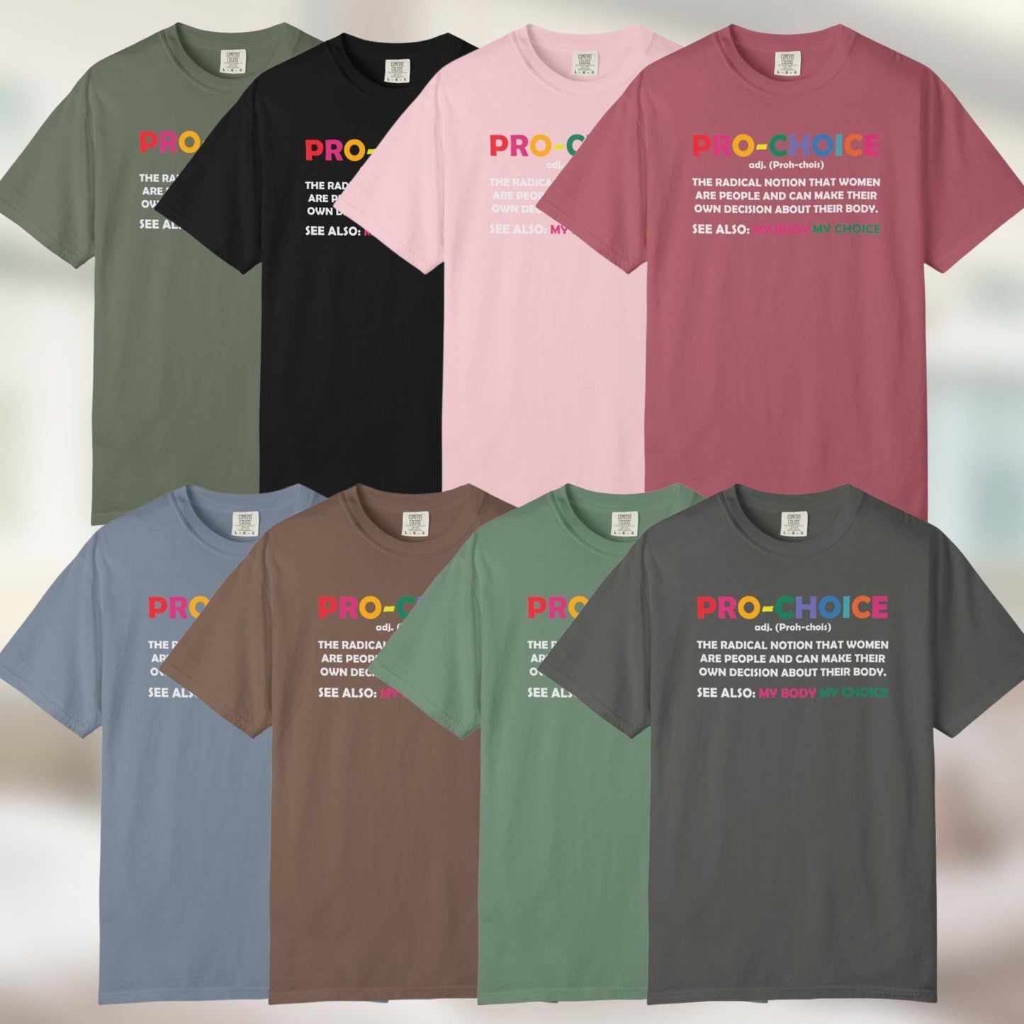 Pro Choice Feminist Tshirt, Womens Rights T-Shirt, Roe vs. Wade Tee, My Body My Choice Rainbow Shirt, Anti Trump FDT Top, Cute Feminine Rage