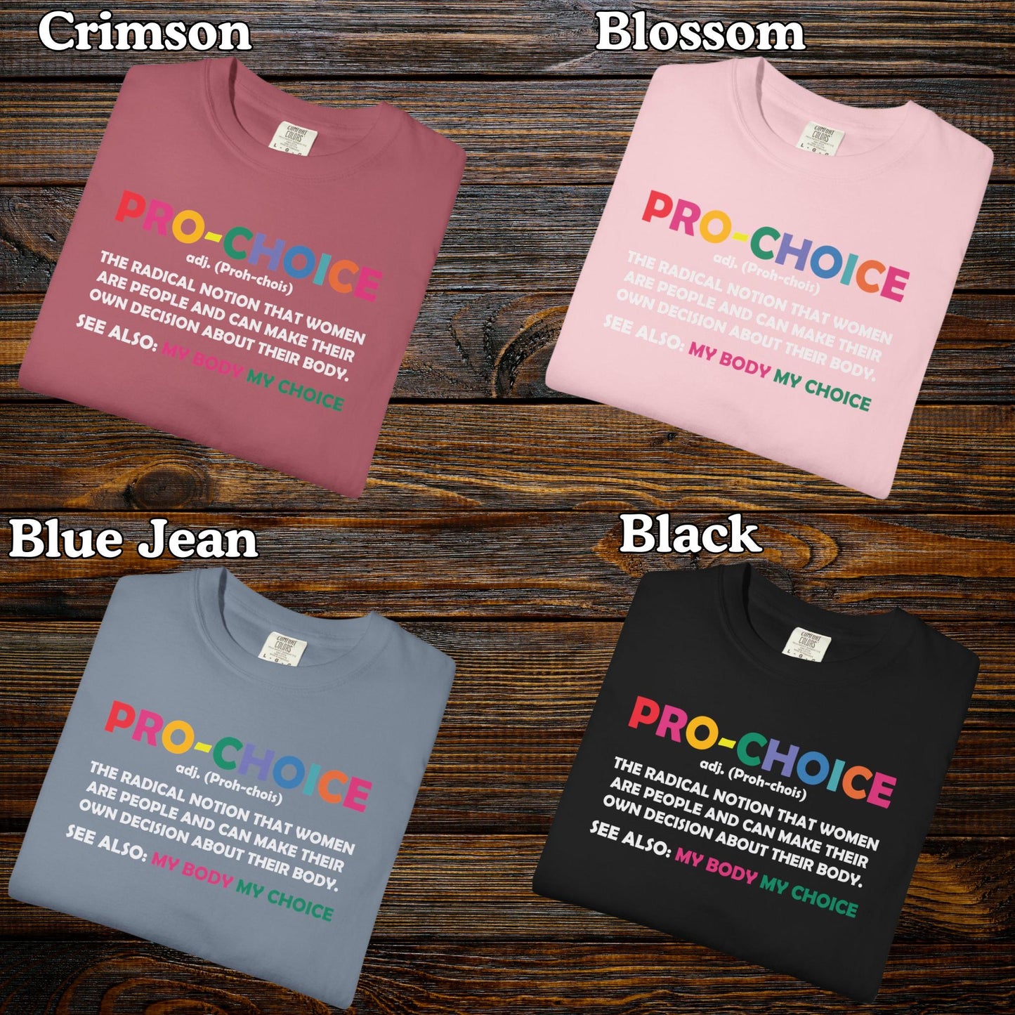Pro Choice Feminist Tshirt, Womens Rights T-Shirt, Roe vs. Wade Tee, My Body My Choice Rainbow Shirt, Anti Trump FDT Top, Cute Feminine Rage