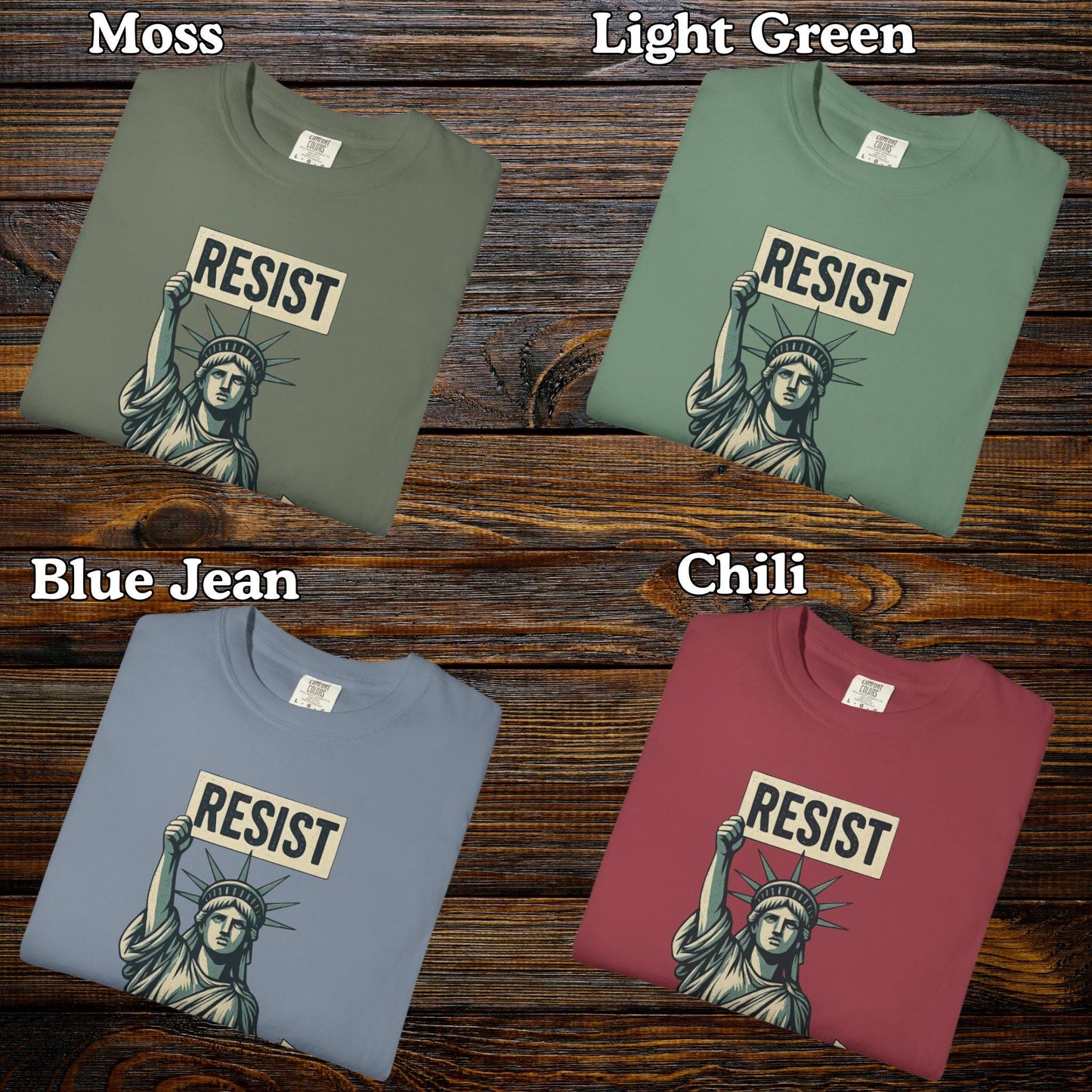 Resist Hands Off Lady Liberty Shirt, Anti Trump Anti MAGA T-Shirt, Leftist Liberal Women Empowerment Tee, FDT Tshirt Gift For Her Rights