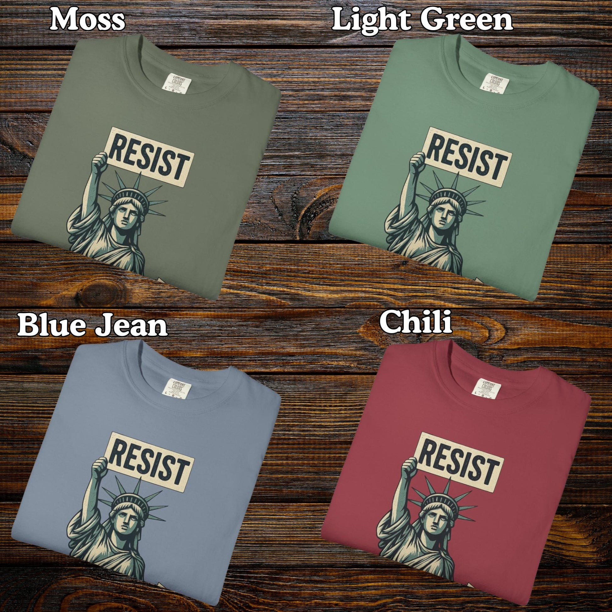 Resist Hands Off Lady Liberty Shirt, Anti Trump Anti MAGA T-Shirt, Leftist Liberal Women Empowerment Tee, FDT Tshirt Gift For Her Rights