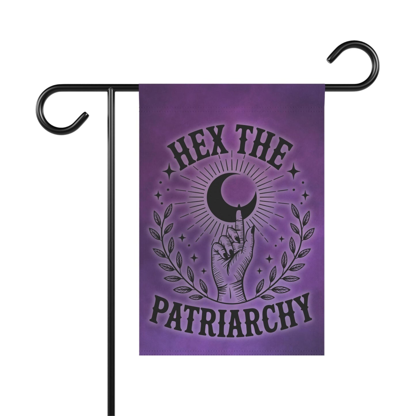Hex The Patriarchy Yard Flag, Feminist Quote Banner, Feminine Rage Witch Garden Home Decor, Cute FDT Anti Trump Gift For Witchy Girlfriend