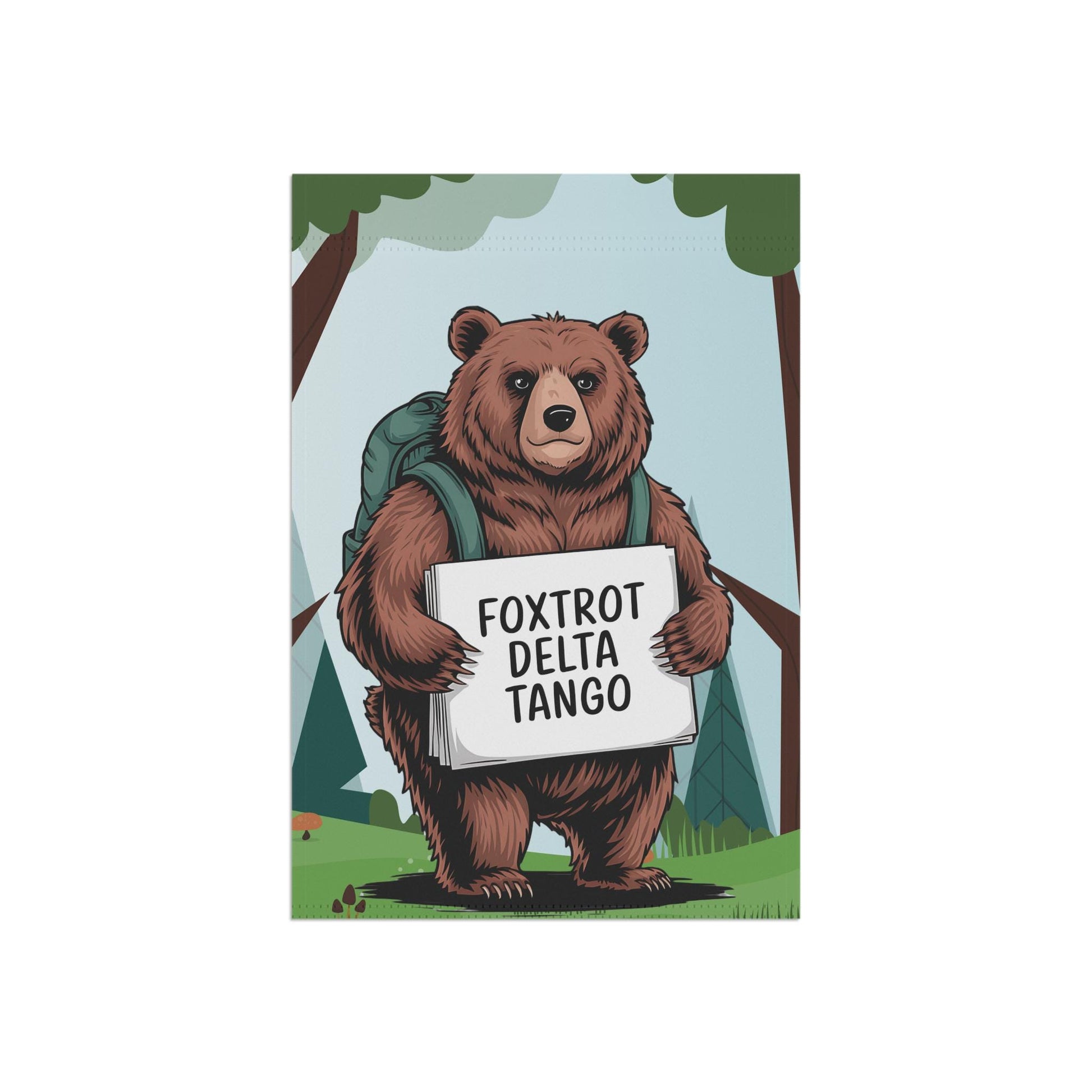 Foxtrot Delta Tango Bear Yard Flag, Liberal Garden Banner Home Decor, Leftist Eat The Rich Save Wildlife FDT Decoration Anti Trump Anti MAGA