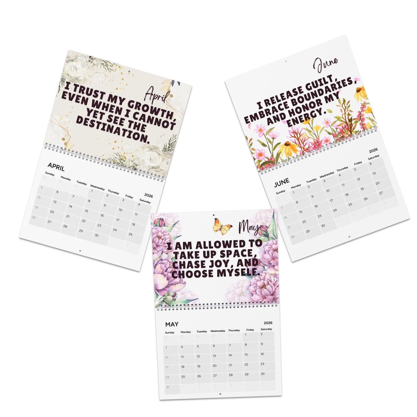 Women's Affirmation 2026 Calendar, Woman Motivational Wall Calendar, Inspirational Positive Thoughts For Women, Empowerment New Year New Me