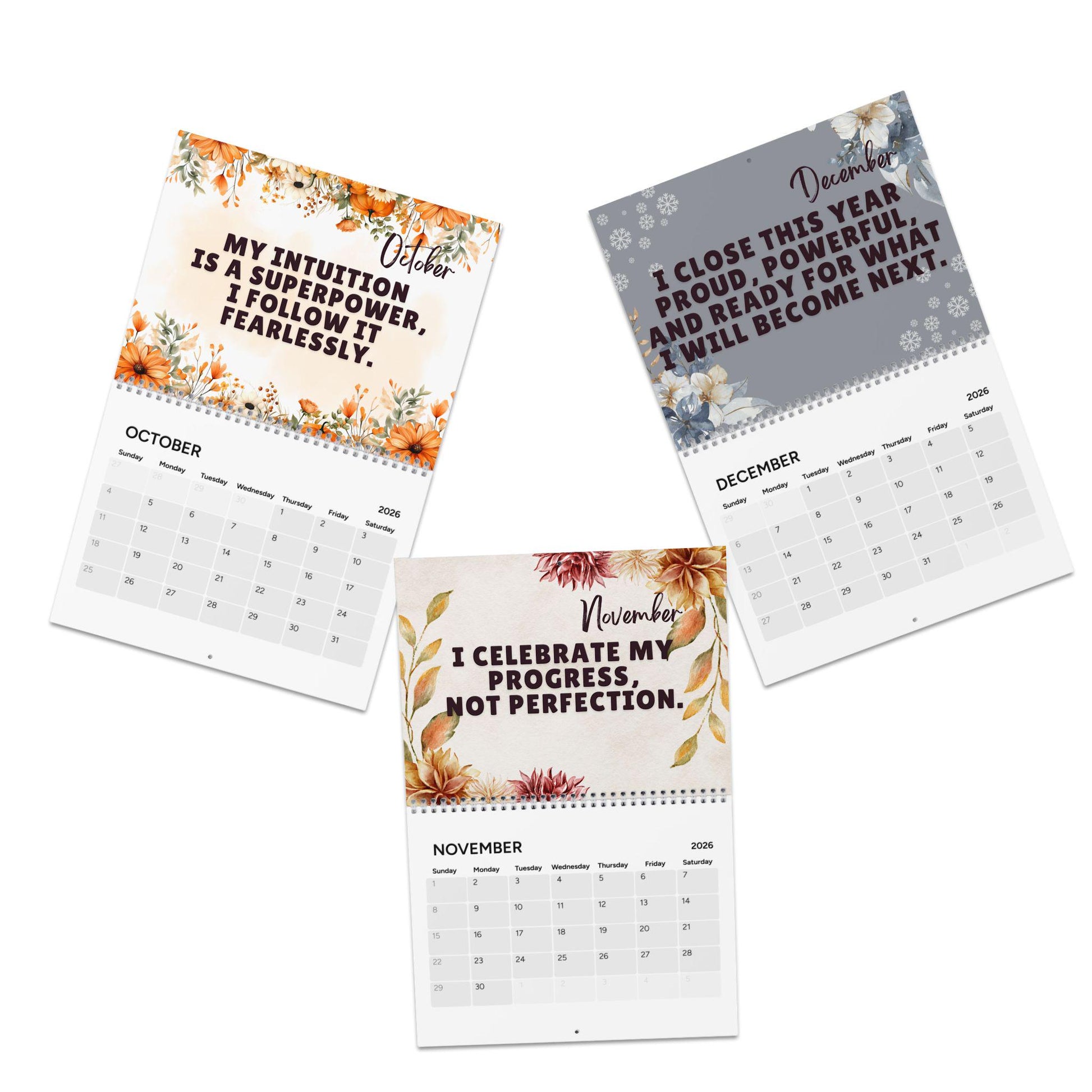 Women's Affirmation 2026 Calendar, Woman Motivational Wall Calendar, Inspirational Positive Thoughts For Women, Empowerment New Year New Me