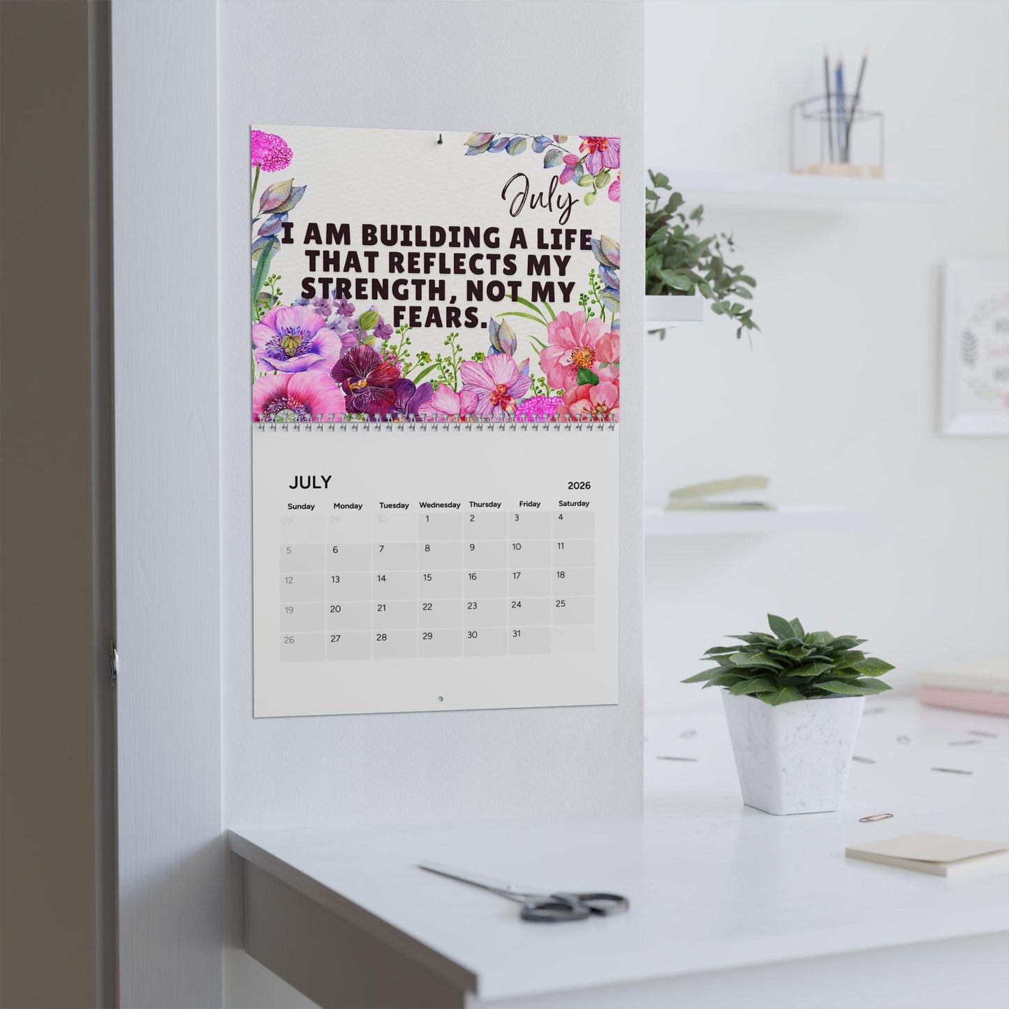 Women's Affirmation 2026 Calendar, Woman Motivational Wall Calendar, Inspirational Positive Thoughts For Women, Empowerment New Year New Me