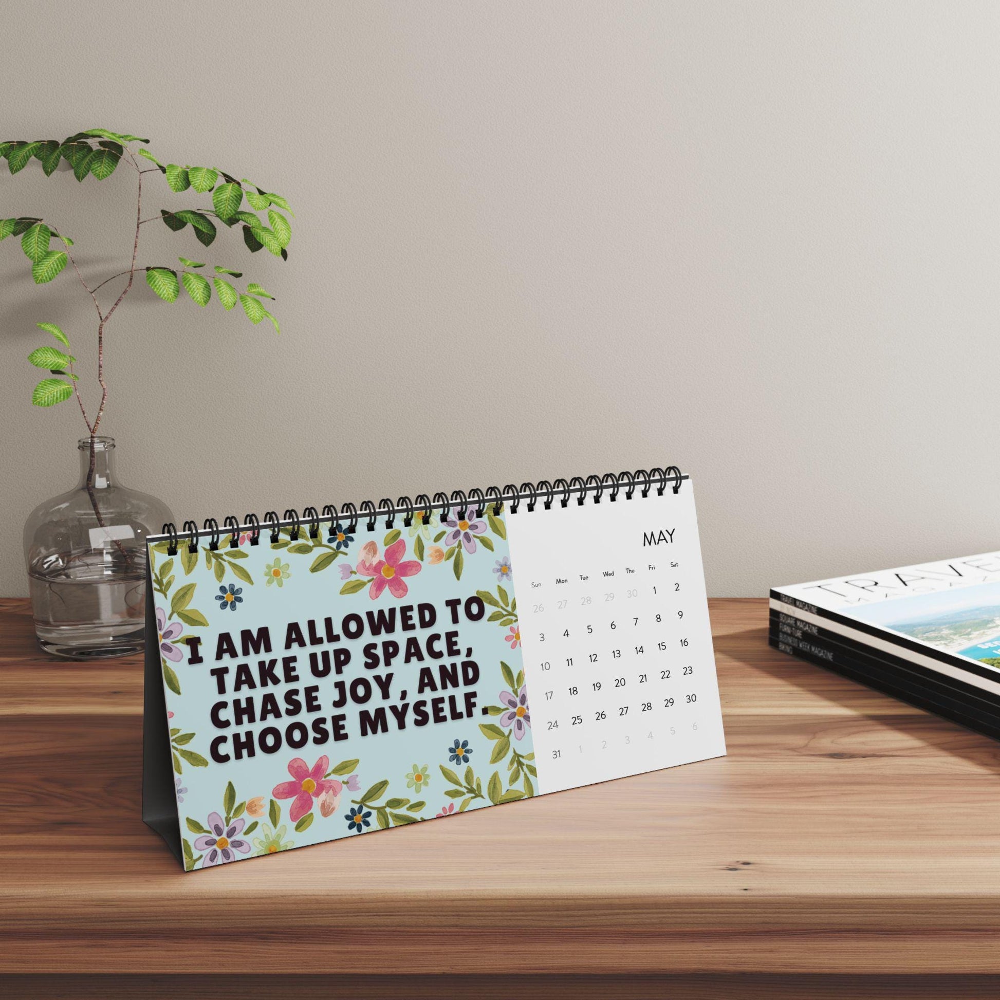 Women's Affirmation 2026 Desktop Calendar, Woman Motivational Decor, Inspirational Positive Thoughts For Women, Empowerment New Year New Me