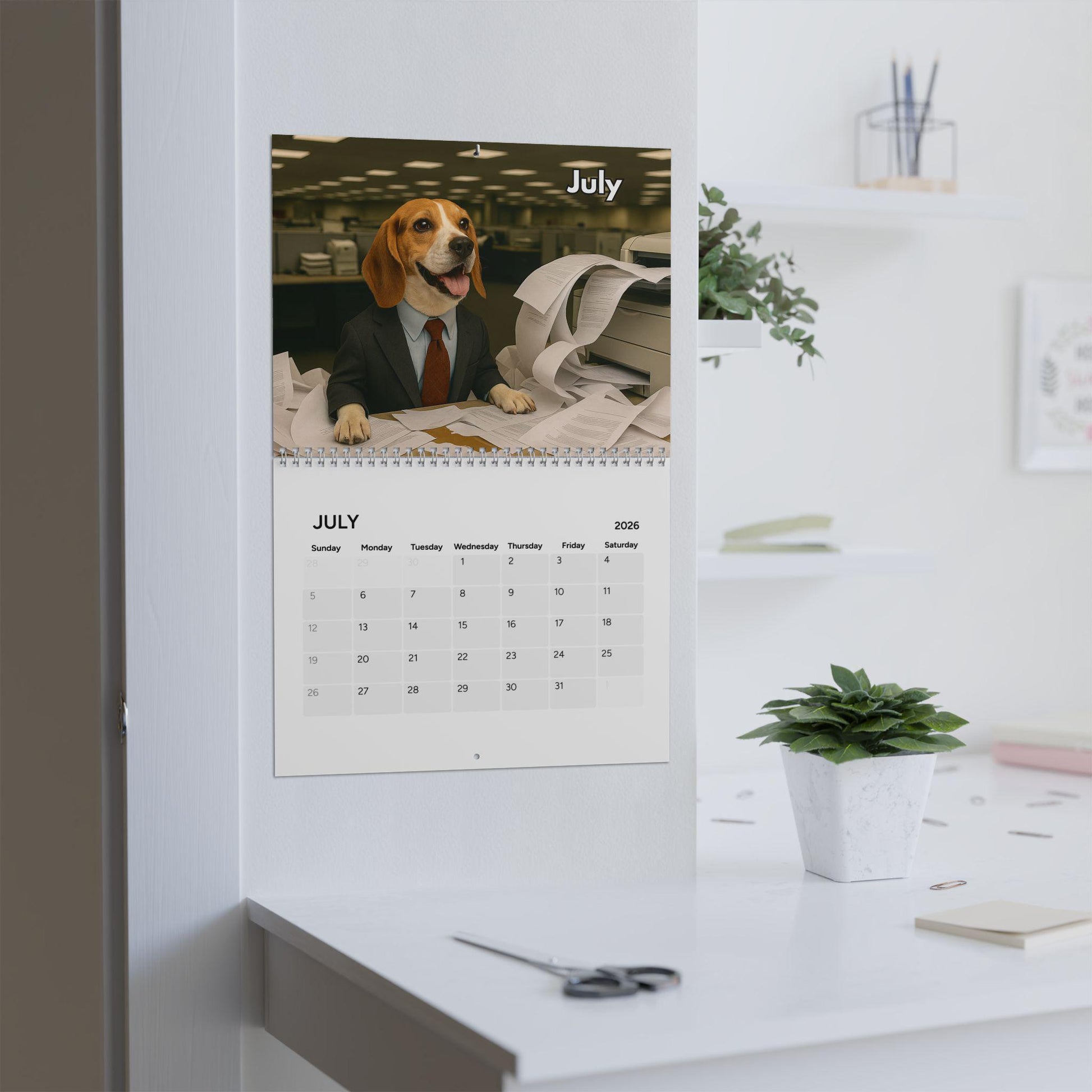 Corporate Dogs 2026 Calendar, Hilarious Puppy Lover Wall Calendar, Funny Calendar, Gag Gifts, Funny Gift Ideas, White Elephant, Secret Santa