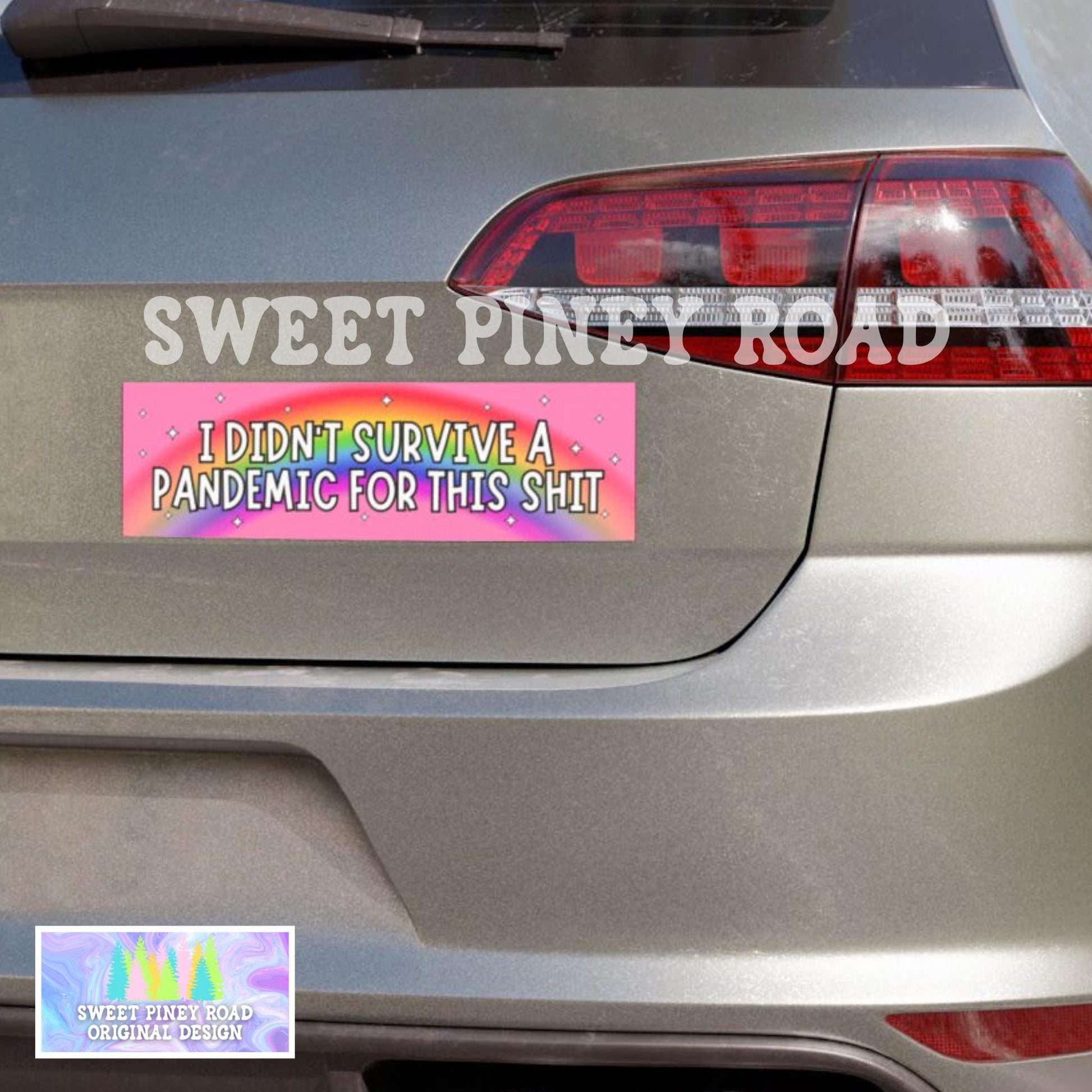 I Didn't Survive A Pandemic For This Car Magnet, Anti Trump Bumper Sticker, Funny Leftist Political Humor, Pink Pretty Decal, Feminist Gifts