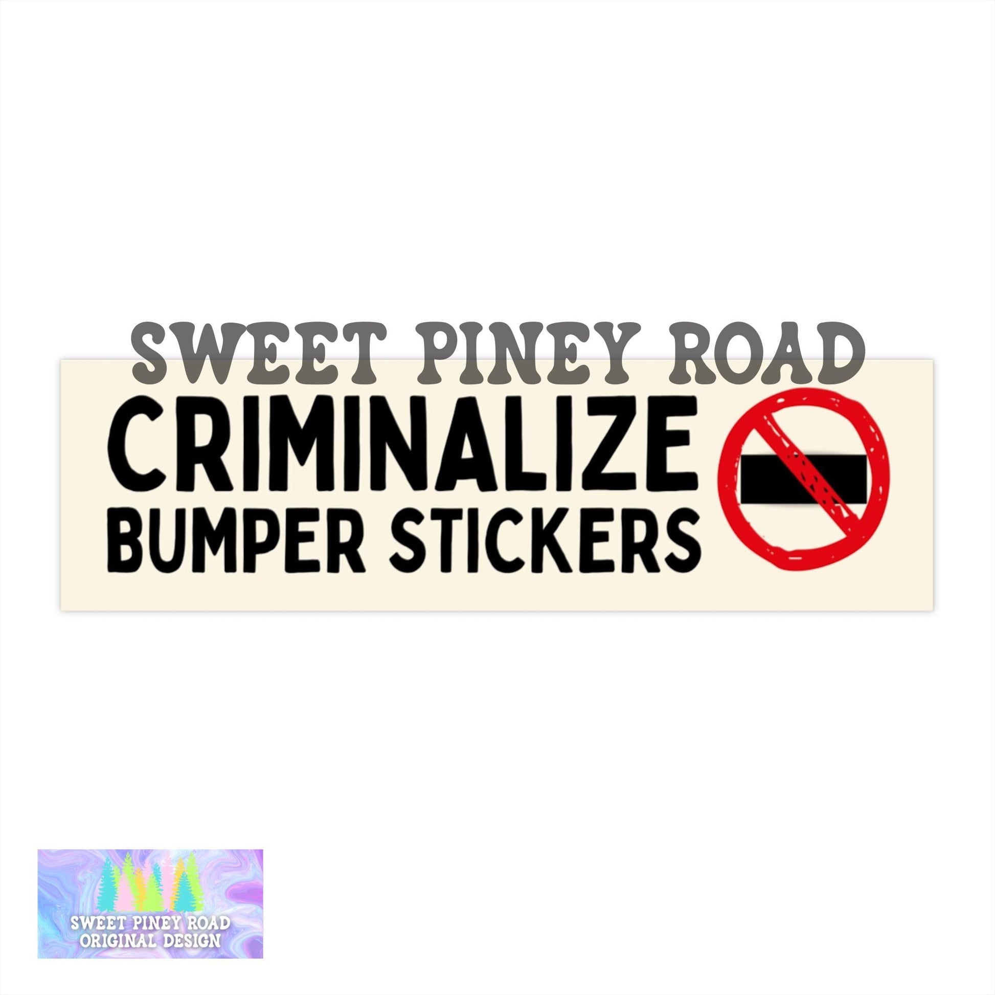 Criminalize Bumper Stickers Car Magnet, Funny Stickers For Vehicle, Unhinged Weird Gag Gift For Friend, Gen Z Meme Humor Hilarious Sarcastic