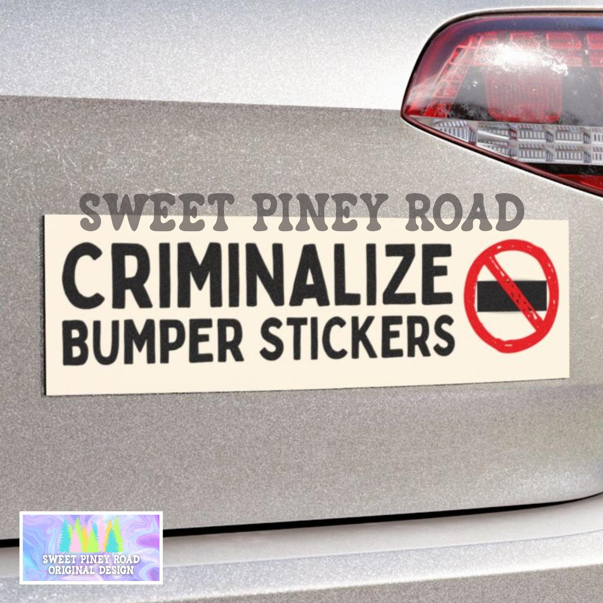 Criminalize Bumper Stickers Car Magnet, Funny Stickers For Vehicle, Unhinged Weird Gag Gift For Friend, Gen Z Meme Humor Hilarious Sarcastic