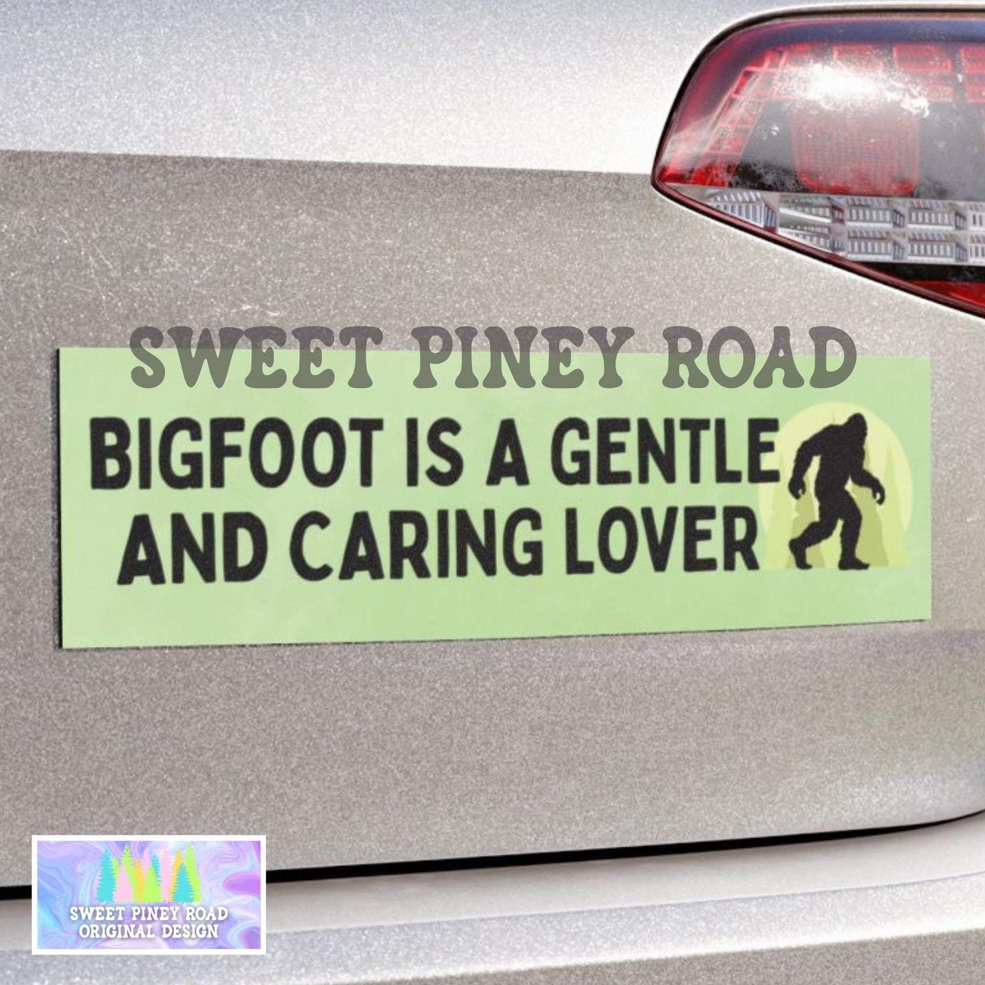 Bigfoot Is A Gentle And Caring Lover Car Magnet, Funny Bumper Sticker, Hilarious Gen Z Meme Humor, Unhinged Weird Gift Idea, Weirdcore Gifts