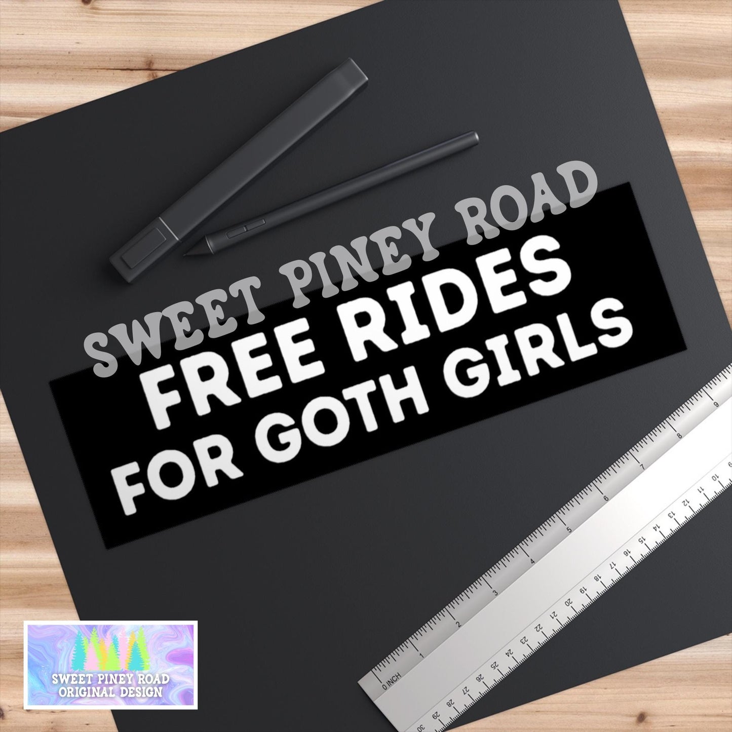 Free Rides For Goth Girls Car Magnet, I Love Goth Women Funny Bumper Stickers, Alt Ladies Are The Best, Hilarious Gag Gift For Boyfriend