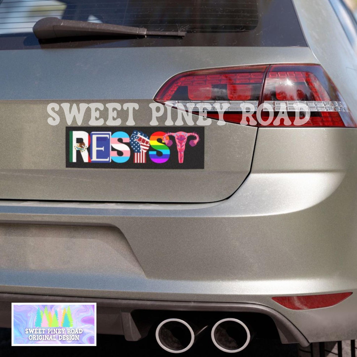Resist Anti Trump Car Magnet, FDT Bumper Sticker, Not My President, Protect Immigrants, Equality LGBTQ Immigration, Chinga La Migra Feminist