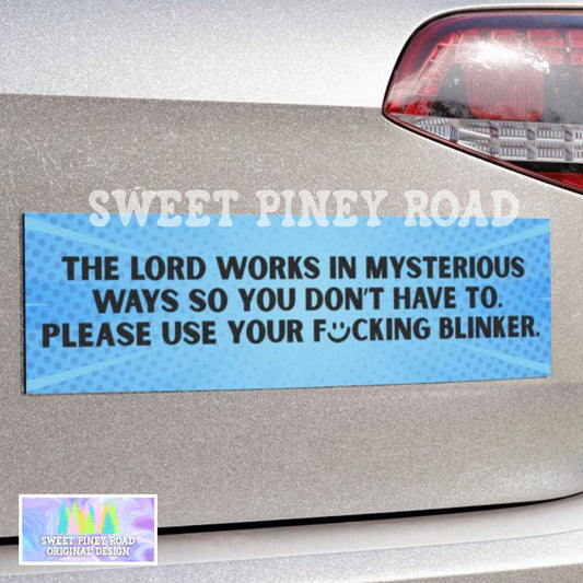 Use Your Blinker Car Magnet, Funny Bumper Sticker For People Who Don't Use Turn Signals, Hilarious Gag Gift For Friend, Joke Humor Road Rage