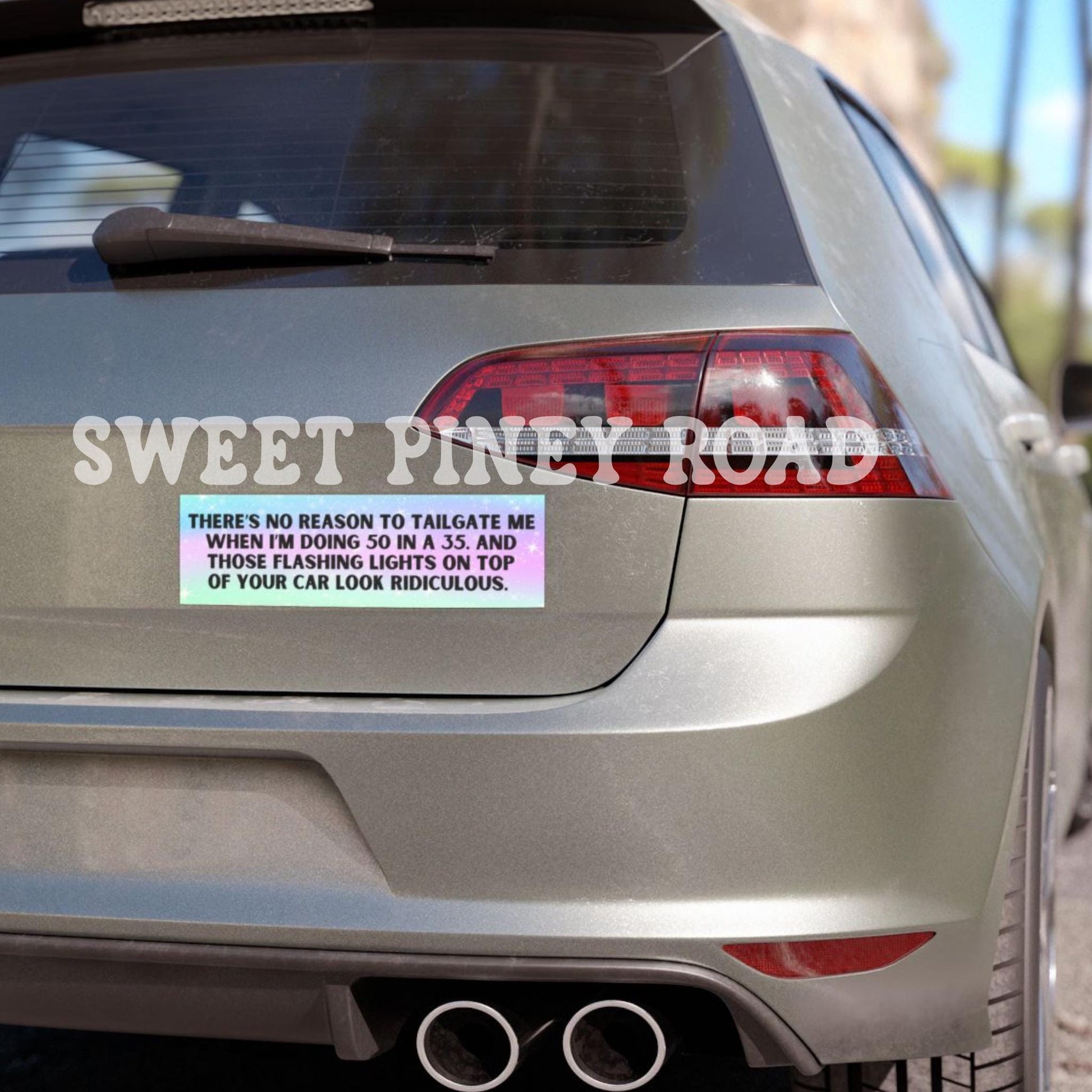 Funny Cop Bumper Sticker, Silly Car Magnet, Speeding Vehicle Decal, Goofy Gag Gift For Friend Girlfriend Boyfriend, Unhinged Road Rage Joke