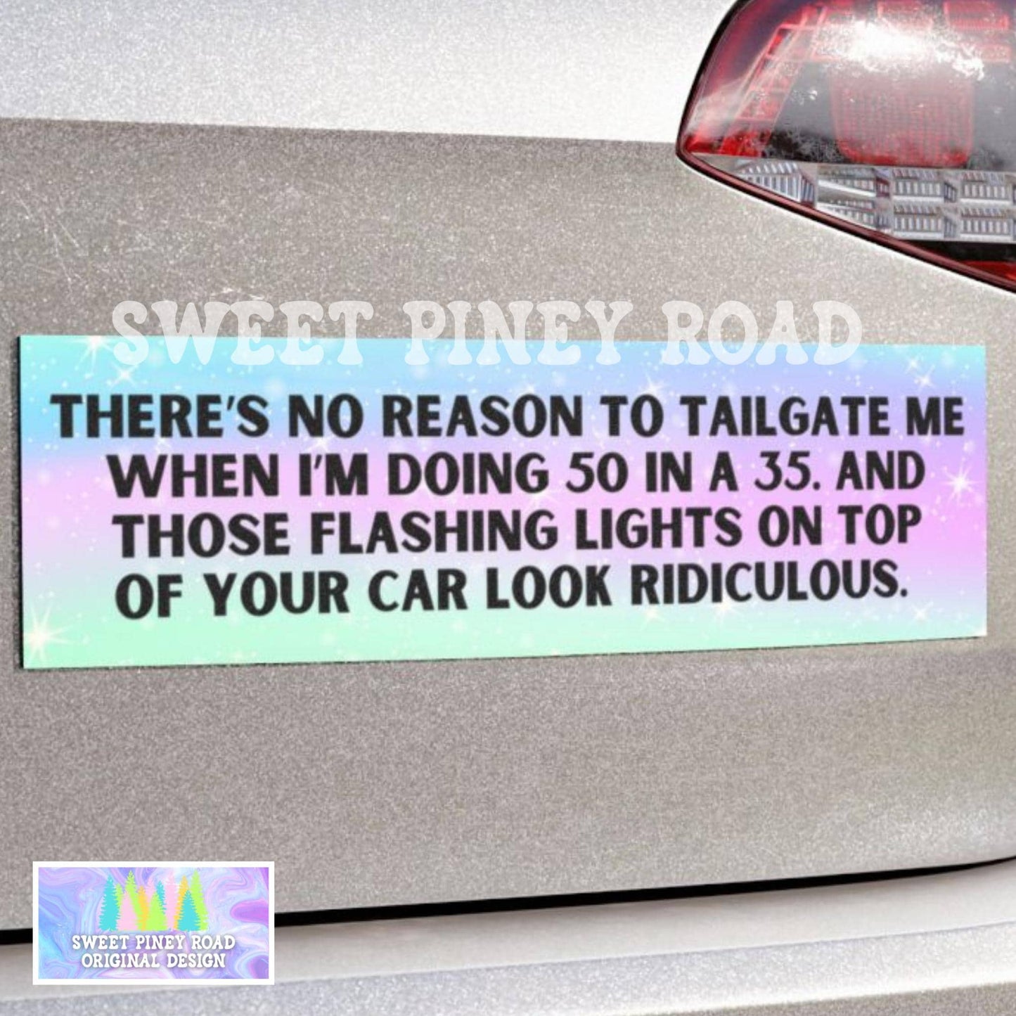 Funny Cop Bumper Sticker, Silly Car Magnet, Speeding Vehicle Decal, Goofy Gag Gift For Friend Girlfriend Boyfriend, Unhinged Road Rage Joke