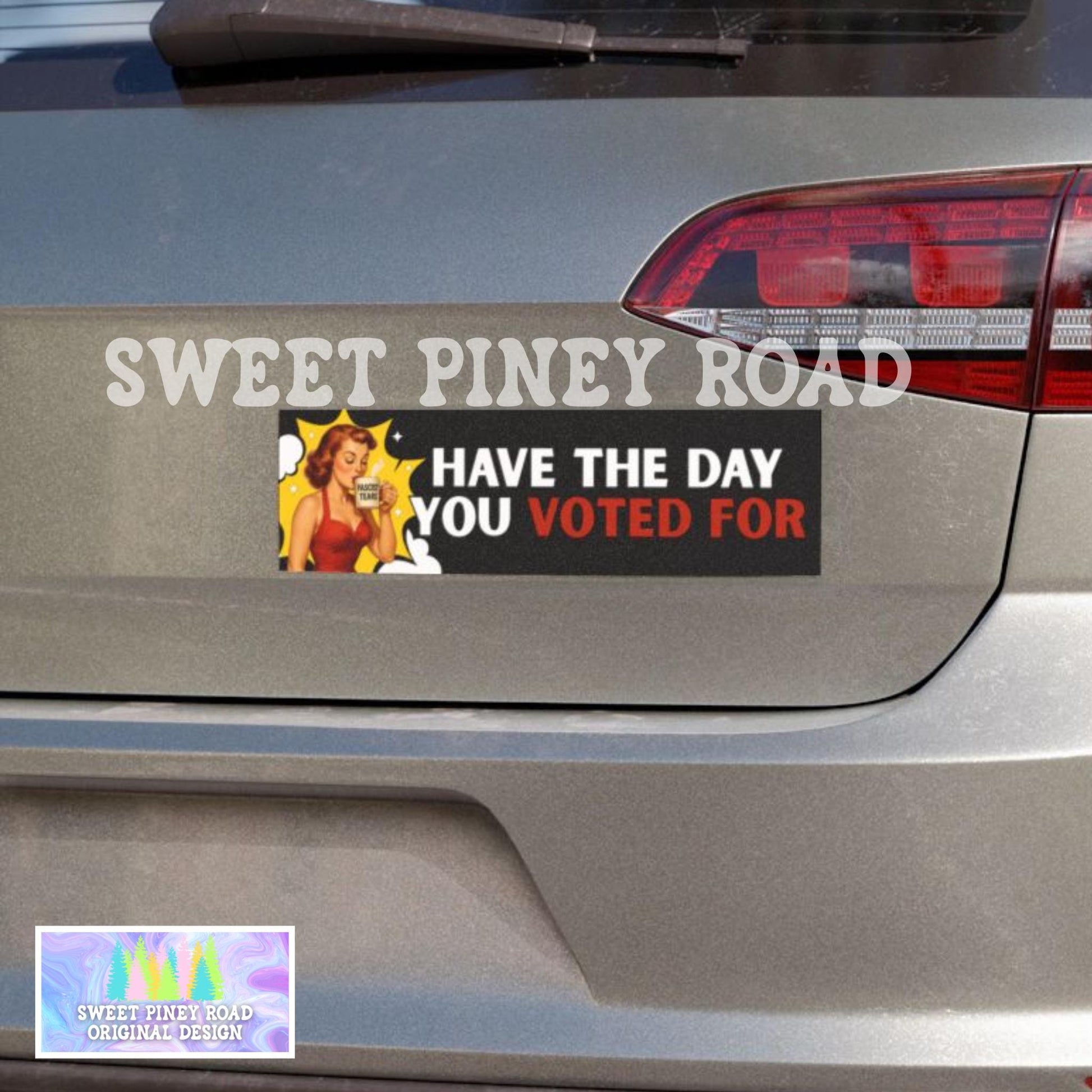 Have The Day You Voted For Pinup Girl Car Magnet, Anti Trump Anti Fascist America, Classy Activist Bumper Sticker, Political Protest Gifts