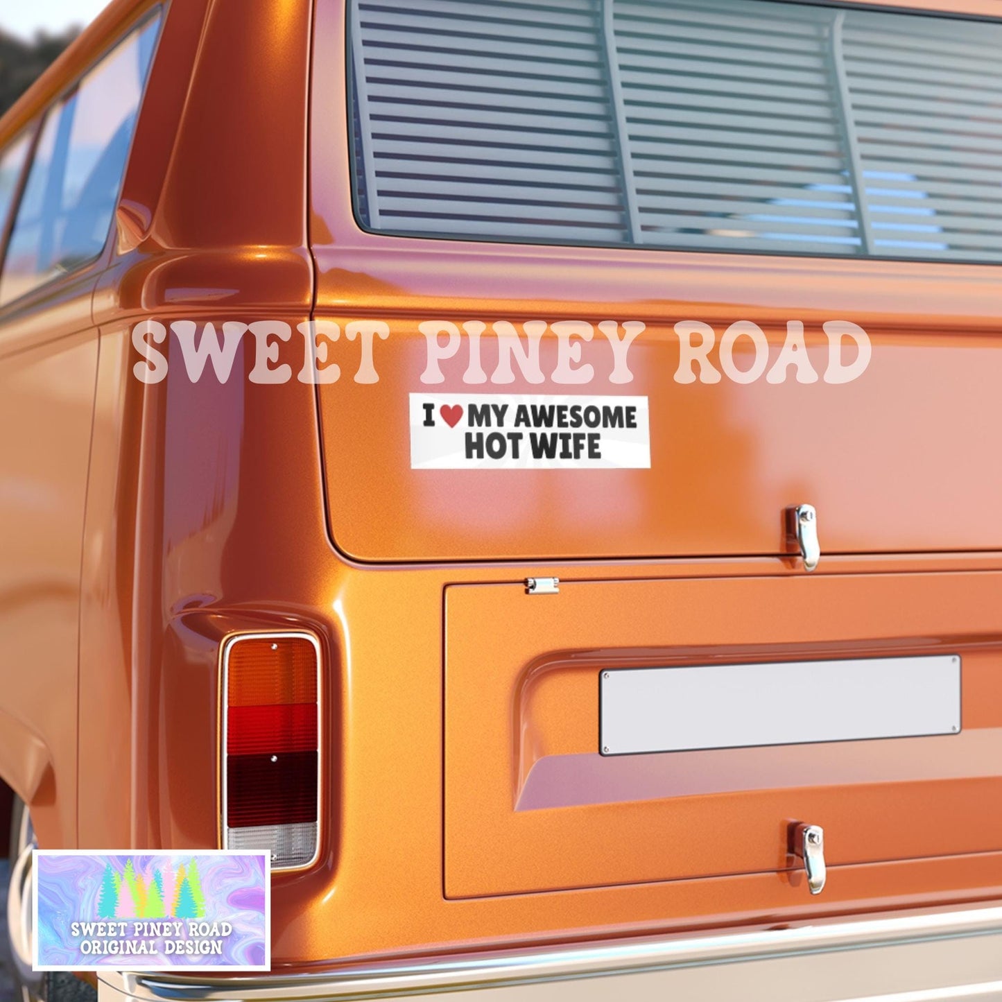 I Love My Awesome Hot Wife Car Magnet, Funny Bumper Sticker, Gag Gift For Husband, Sarcastic Joke For Anniversary, Silly Vehicle Accessory