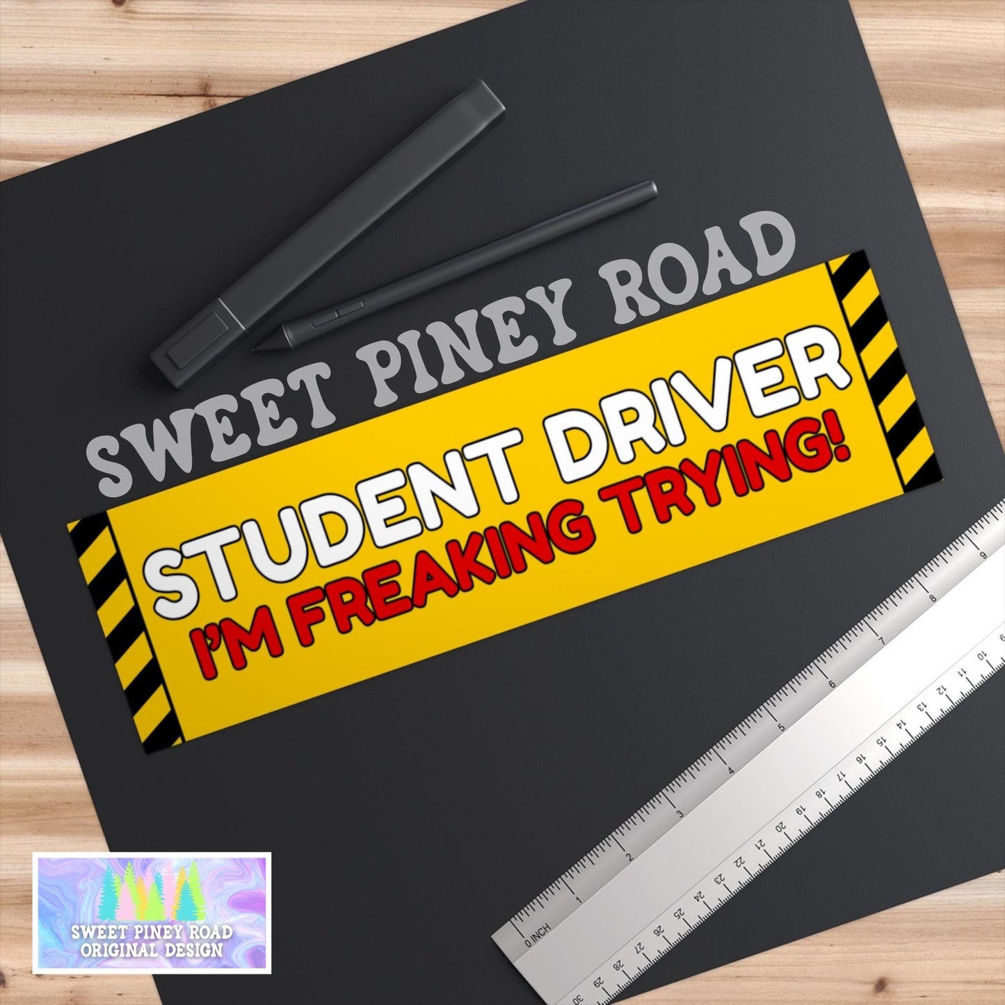 Student Driver I’m Freaking Trying Car Magnet, Funny Bumper Sticker For New Driver, Sarcastic Stickers For Learning How To Drive, Highschool