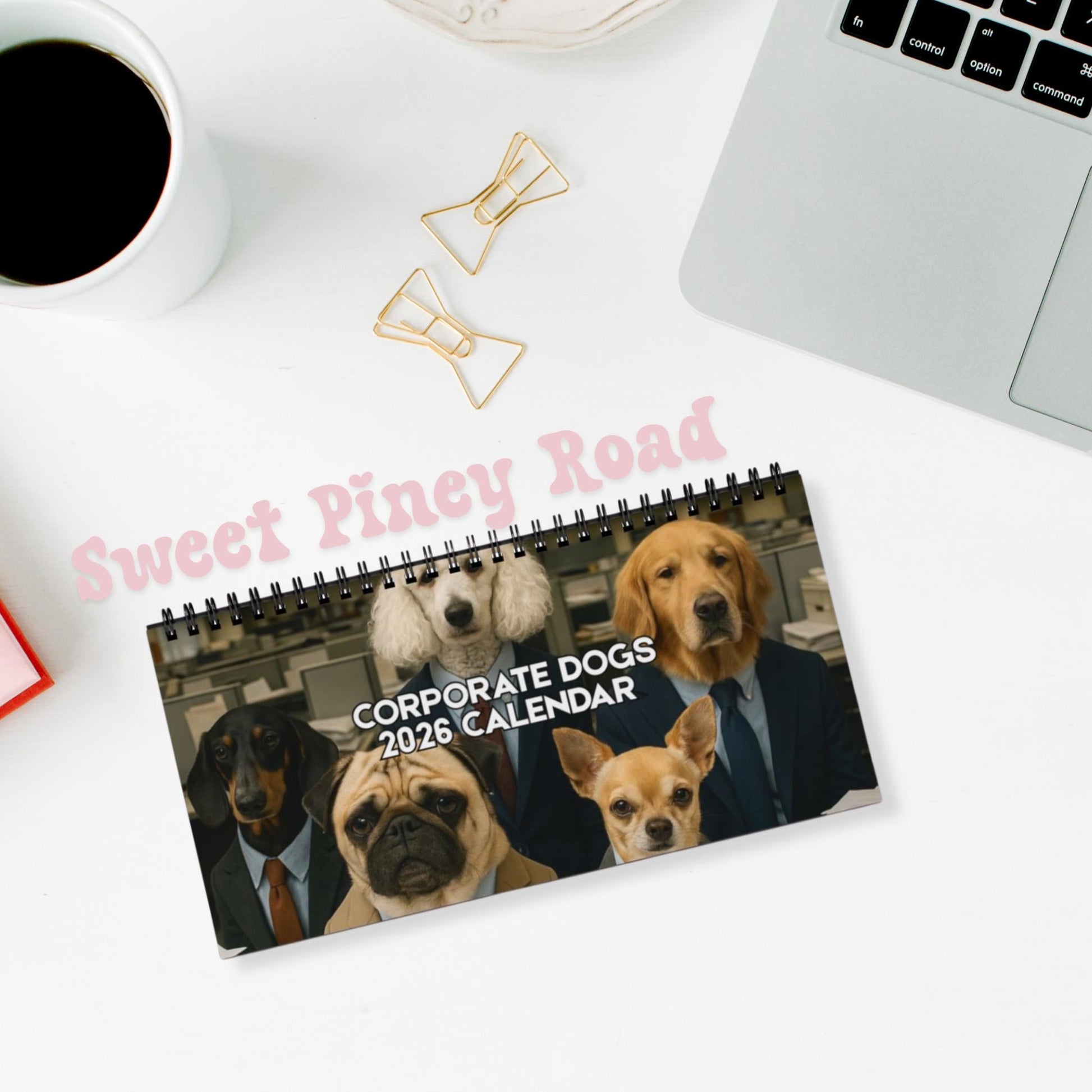 Corporate Dogs 2026 Desk Calendar, Hilarious Puppy Lover Calendar, Dog Owner Gag Gifts, Funny Gift Ideas, Desktop Office Table Decor Mini