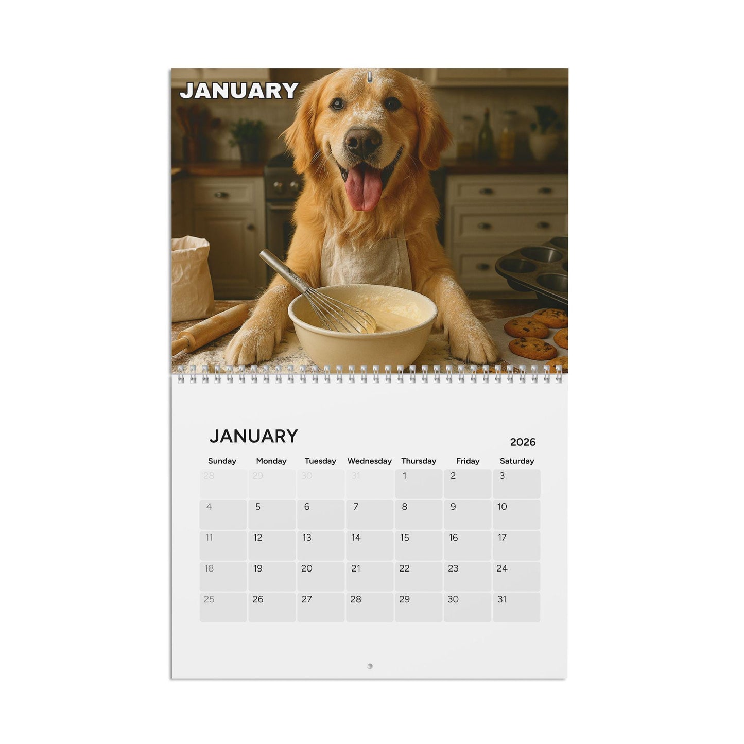 Dogs With Hobbies 2026 Calendar, Office Wall Calendar For Dog Lover, Funny Doggy Gag Gift, Calendar For Coworker Manager, Hilarious Idea