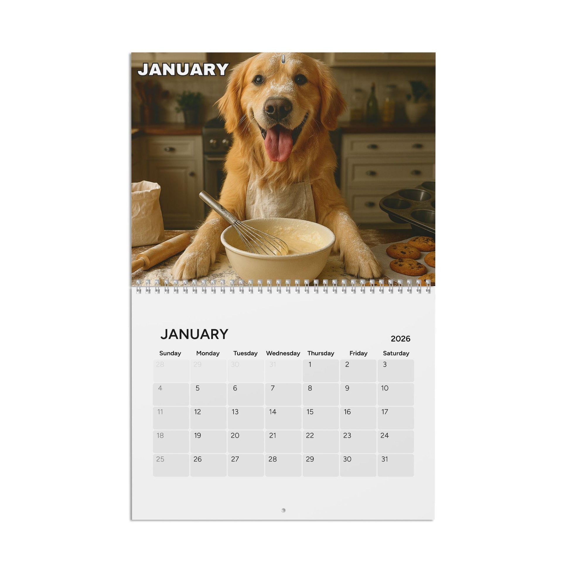 Dogs With Hobbies 2026 Calendar, Office Wall Calendar For Dog Lover, Funny Doggy Gag Gift, Calendar For Coworker Manager, Hilarious Idea