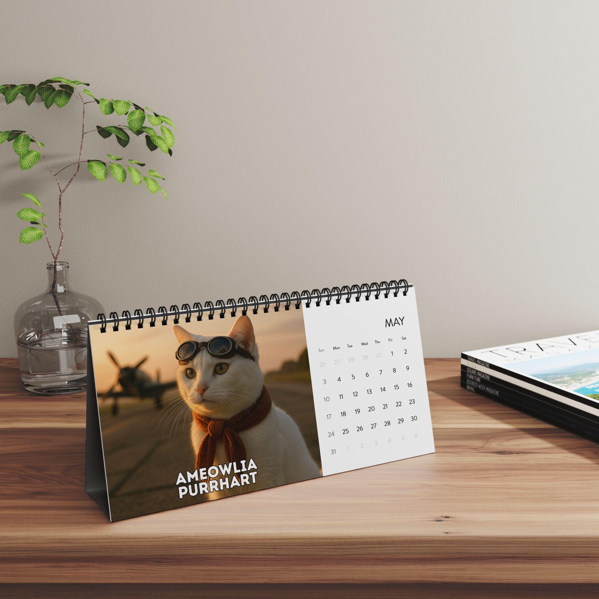 Historical Cat Art 2026 Desk Calendar, Funny Cats Renaissance Art, History Portraits, Vintage Office Decor, Unique Artistic Cat Lover Gift