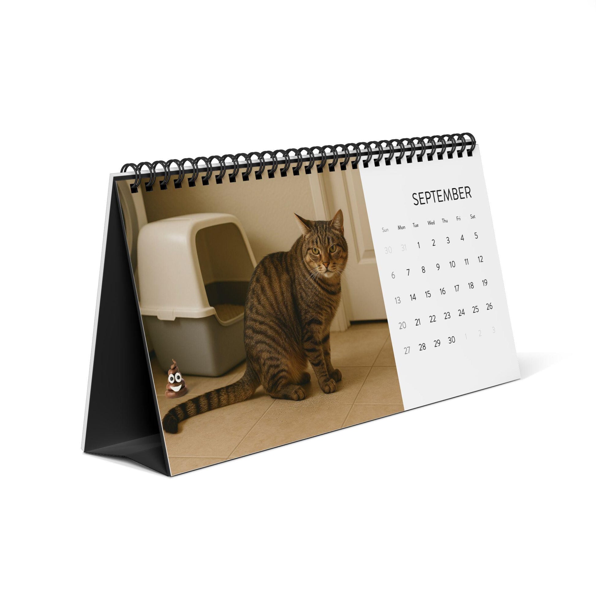 Naughty Cat Wall Calendar 2026, Christmas Gift Cat Mom Gag Gift Funny Weird Gifts White Elephant Secret Santa Kitty Office Decor Hilarious