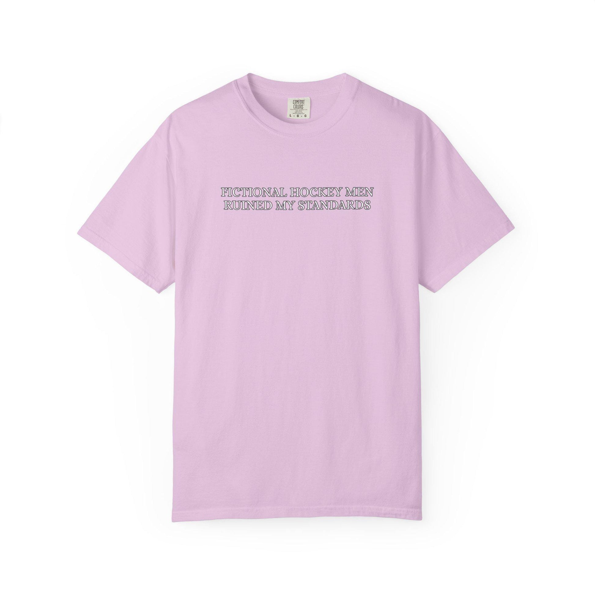 Hockey Romance Tshirt, Enemies to Lovers Hockey Tee, Fictional Men Ruined My Standards Shirt