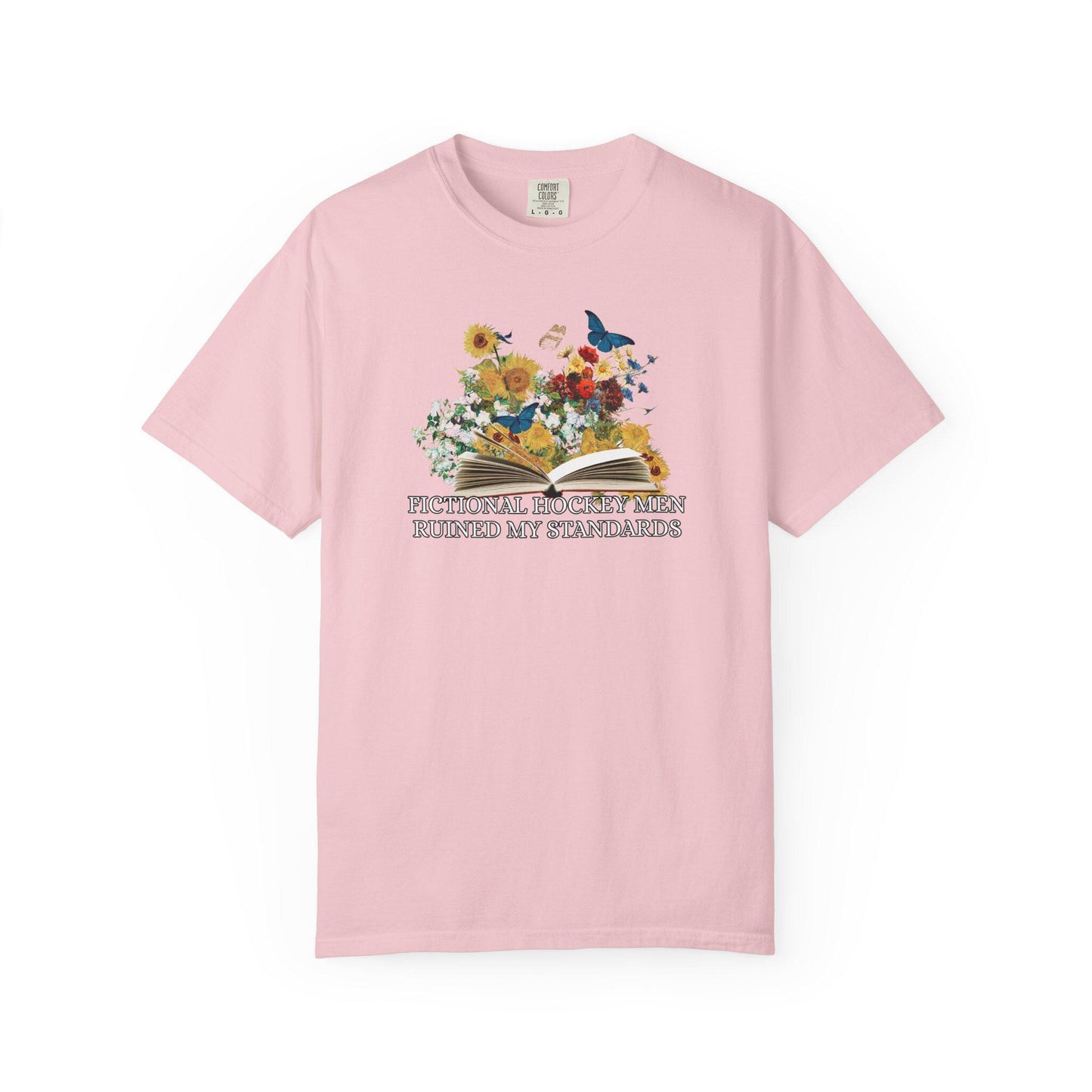 Hockey Book Lover Romance Tshirt, Enemies to Lovers Tee, Bookish Fictional Men Ruined My Standards Shirt