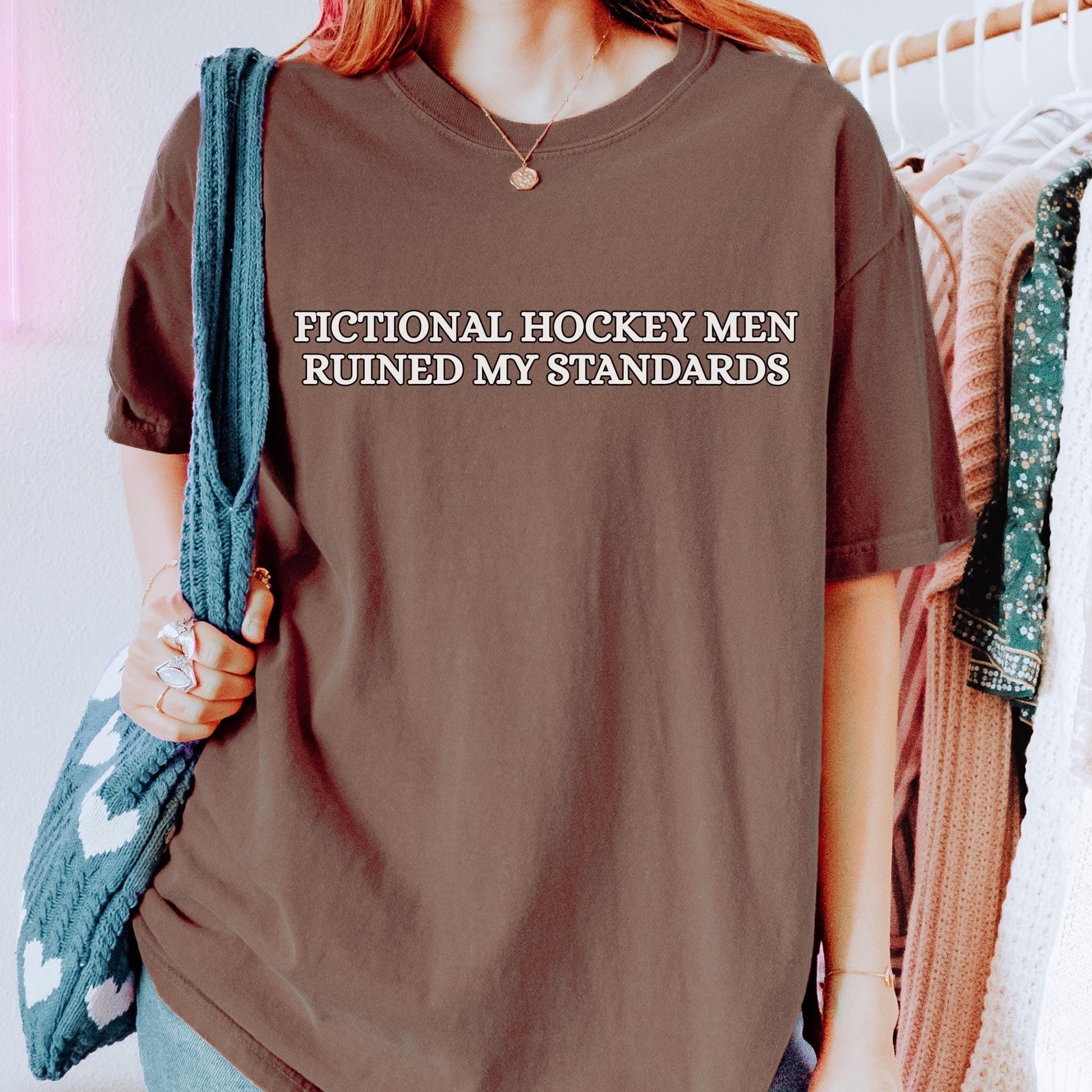 Hockey Romance Tshirt, Enemies to Lovers Hockey Tee, Fictional Men Ruined My Standards Shirt
