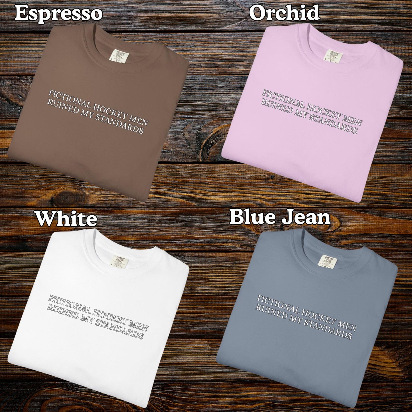 Hockey Romance Tshirt, Enemies to Lovers Hockey Tee, Fictional Men Ruined My Standards Shirt