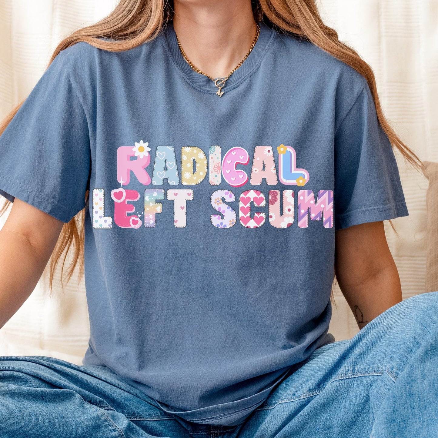 Comfort Colors Radical Left Scum Shirt, Resistance Tee, Y2k Feminist Tshirt, Activist T-Shirt Gift
