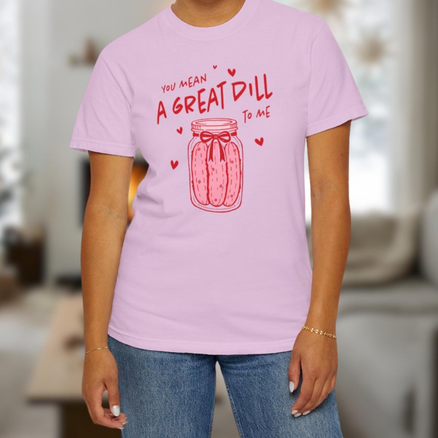 Valentines Day Dill Pickle Tshirt, Pink Lover of Pickles Tee, Shirt For Partner, Funny T-Shirt