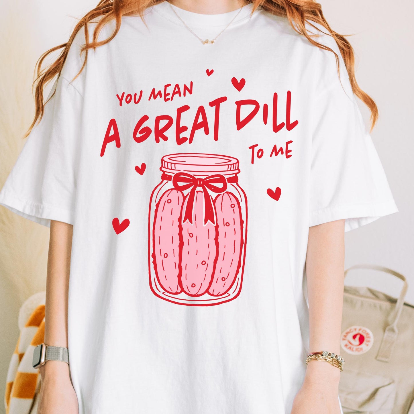 Valentines Day Dill Pickle Tshirt, Pink Lover of Pickles Tee, Shirt For Partner, Funny T-Shirt