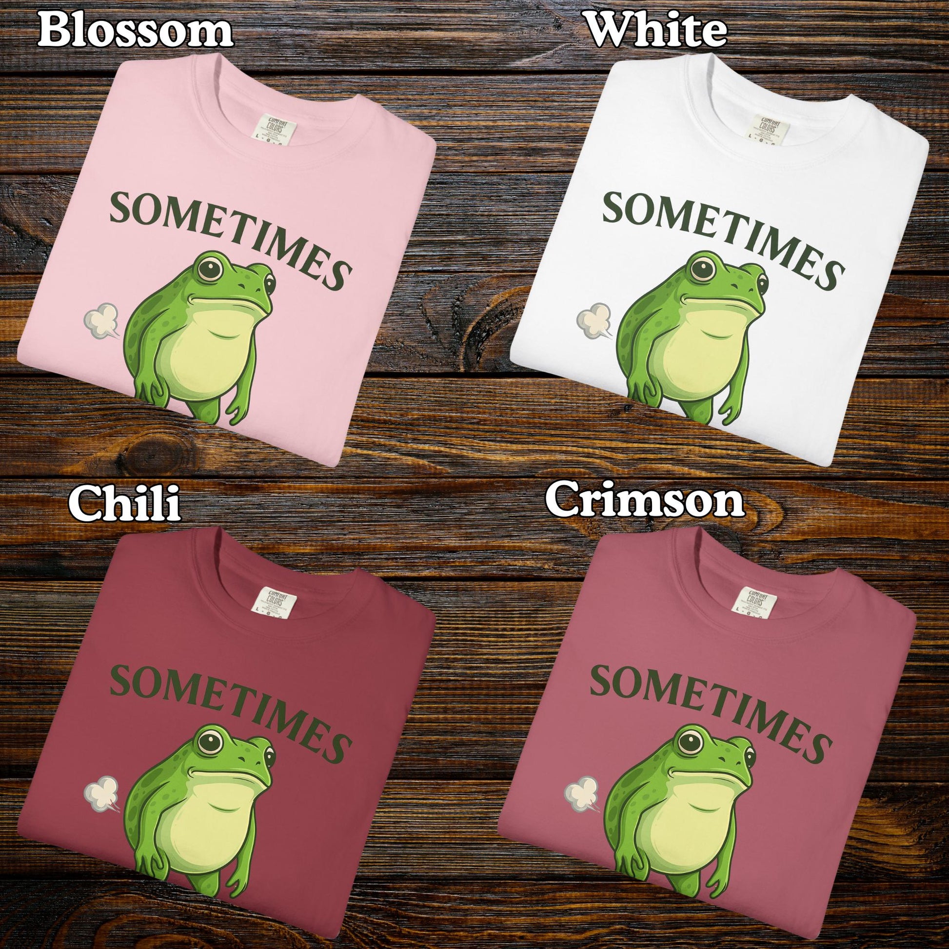 Farting Frog Tshirt, Hilarious Gag Gift Toad Shirt, Flatulence Tee, Goofy Meme Animal Lover T-Shirt